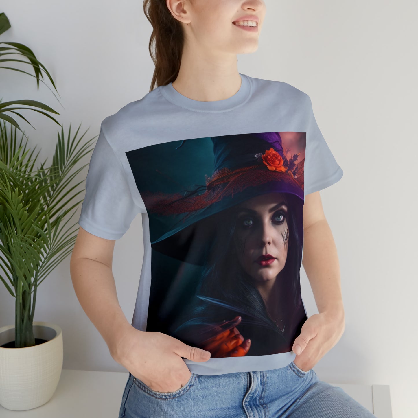 Camiseta de manga corta unisex Jersey - Halloween Witch AI - 06