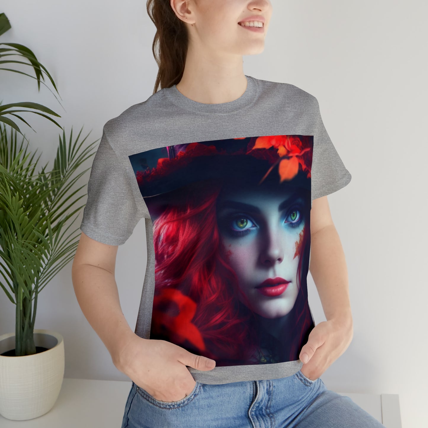 Camiseta de manga corta unisex Jersey - Halloween Witch AI - 04