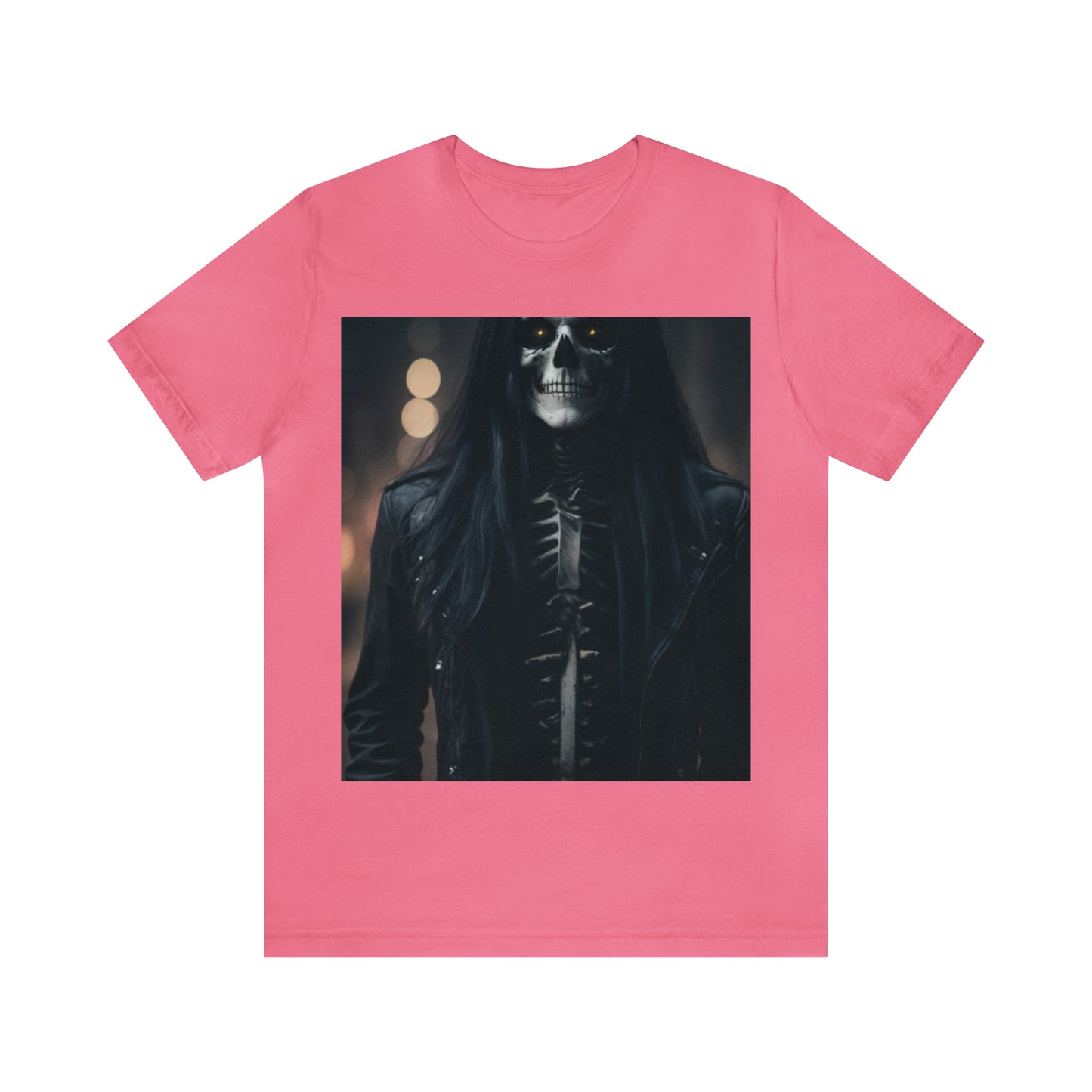 Camiseta de manga corta Unisex Jersey - Halloween Skeleton man AI - 01