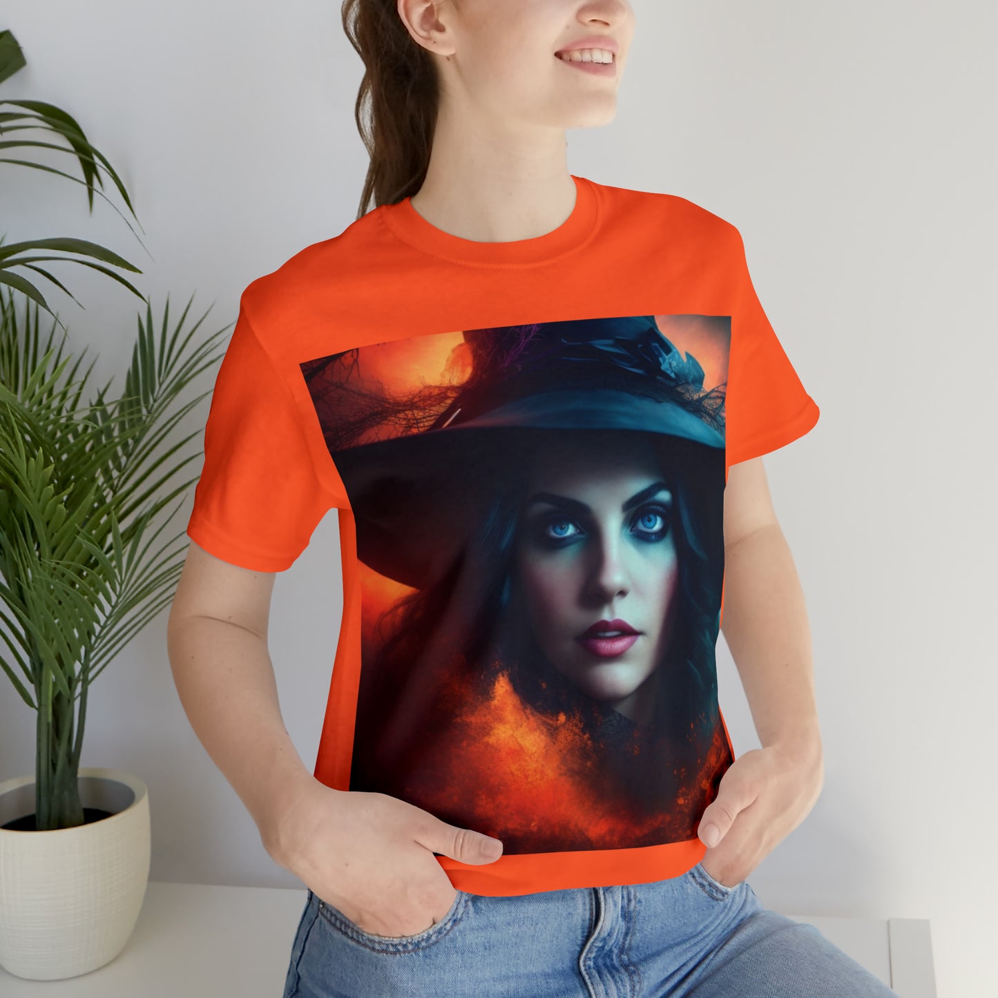 Camiseta de manga corta unisex Jersey - Halloween Witch AI - 07