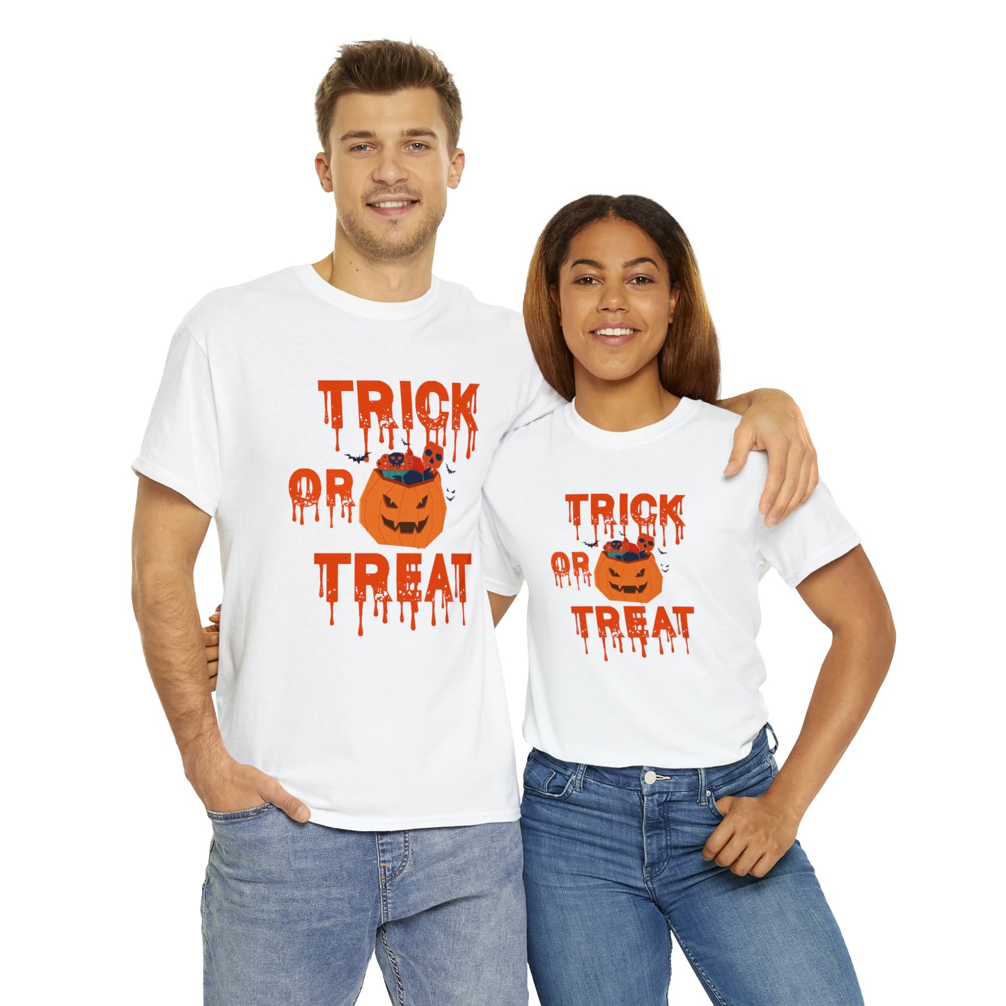 T-shirt unisexe en coton lourd - Halloween - Trick or Treat