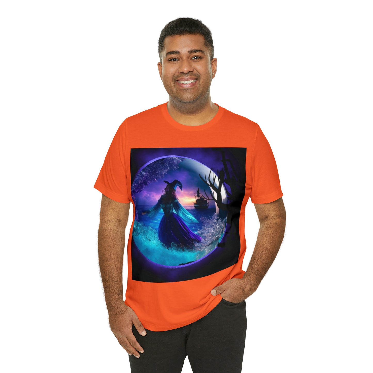 Camiseta de manga corta unisex Jersey - Halloween Witch AI - 02