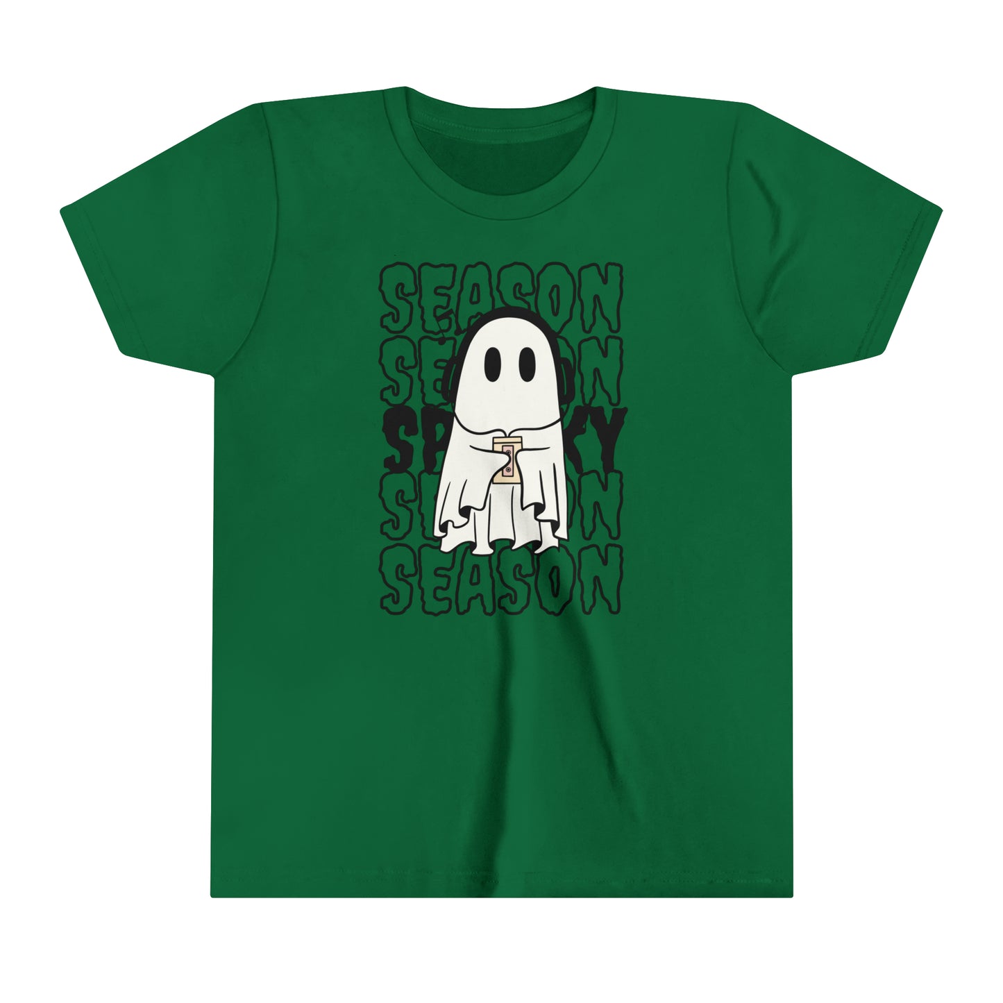 T-shirt à manches courtes pour jeunes - Halloween - Petit Fantôme - 16