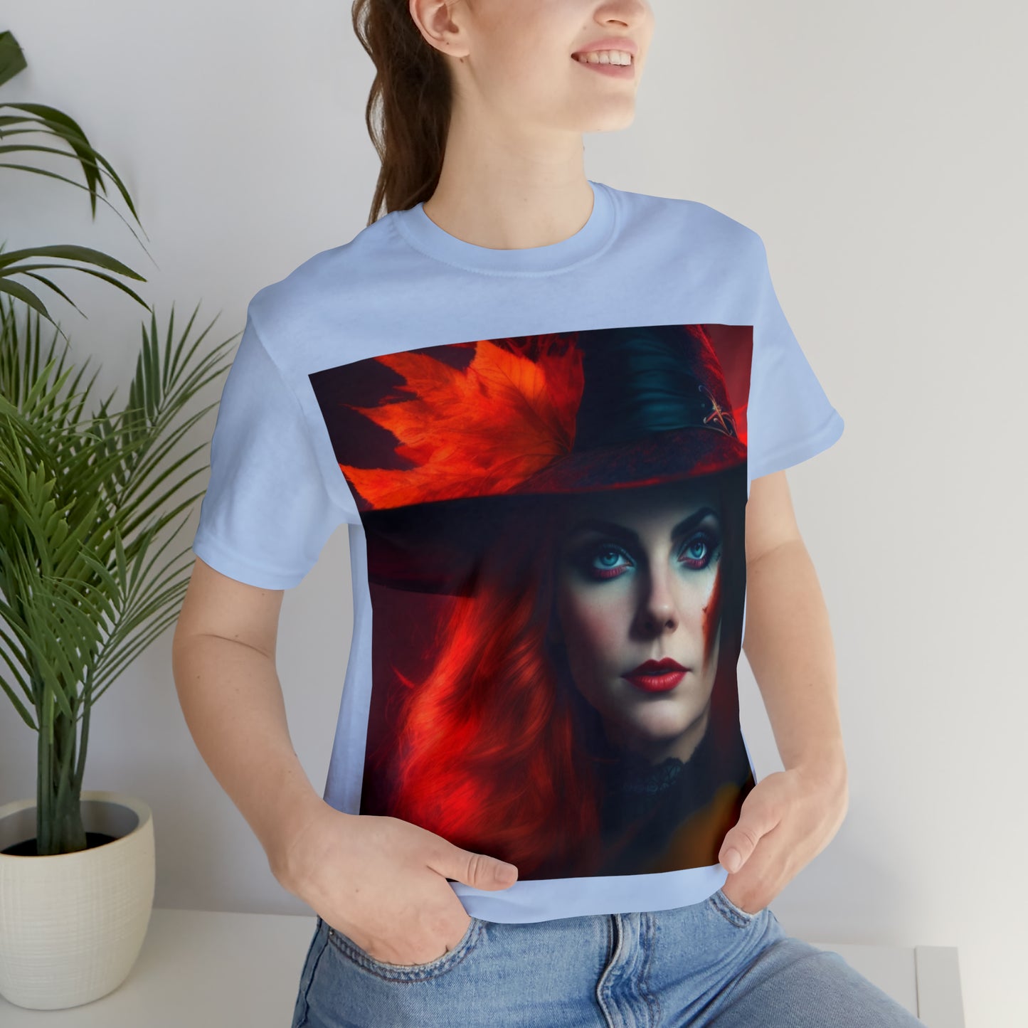 Camiseta de manga corta unisex Jersey - Halloween Witch AI - 03