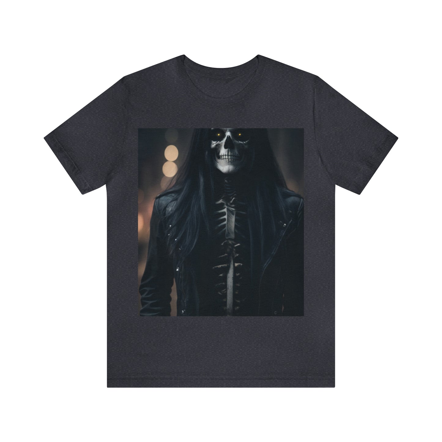 Camiseta de manga corta Unisex Jersey - Halloween Skeleton man AI - 01