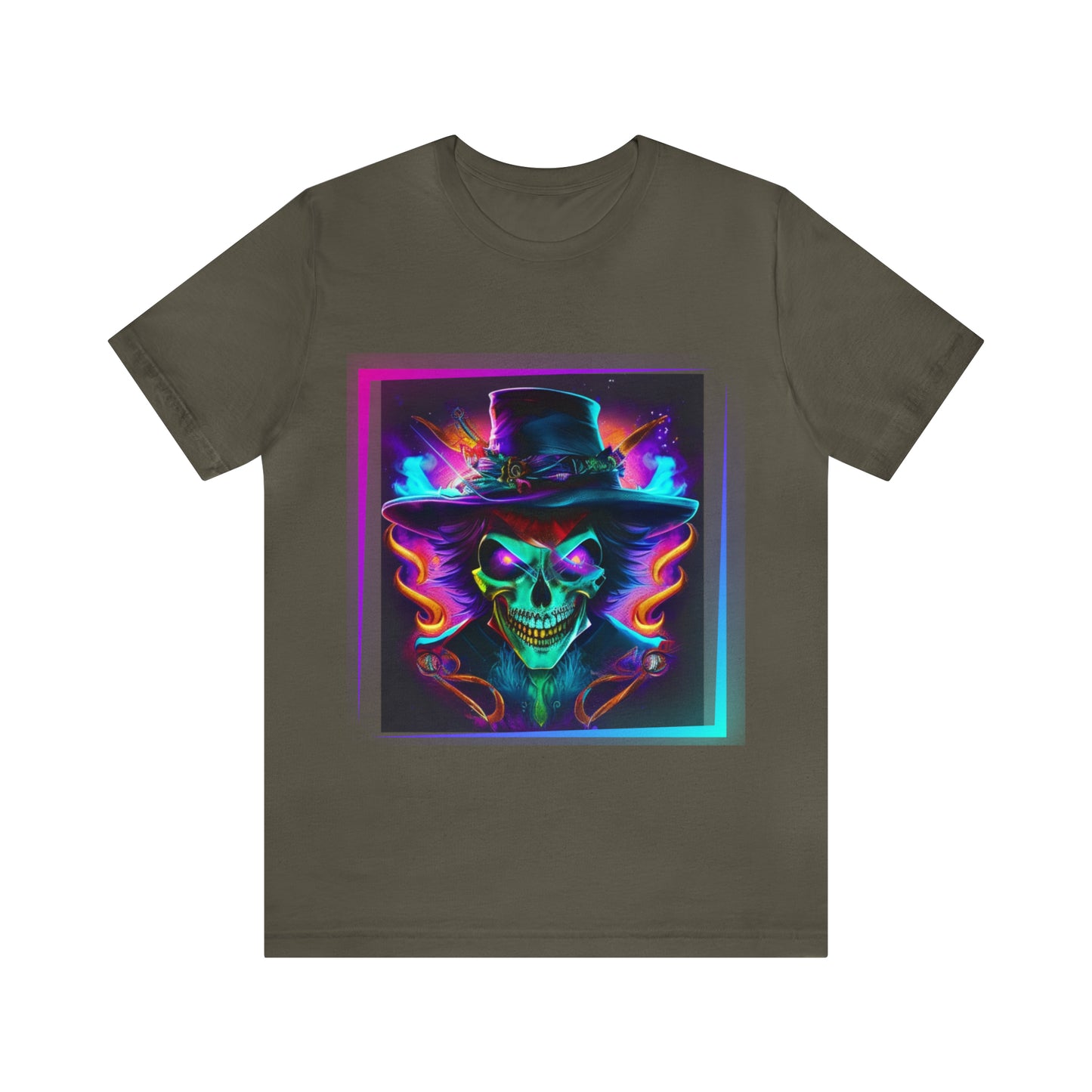 Camiseta de manga corta unisex Jersey - Calaveras de brujas de Halloween - 01