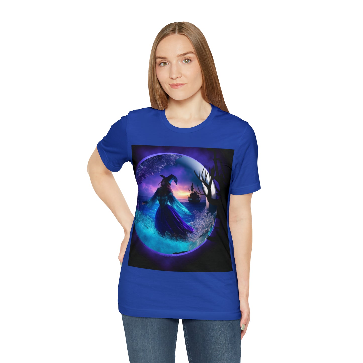 Camiseta de manga corta unisex Jersey - Halloween Witch AI - 02