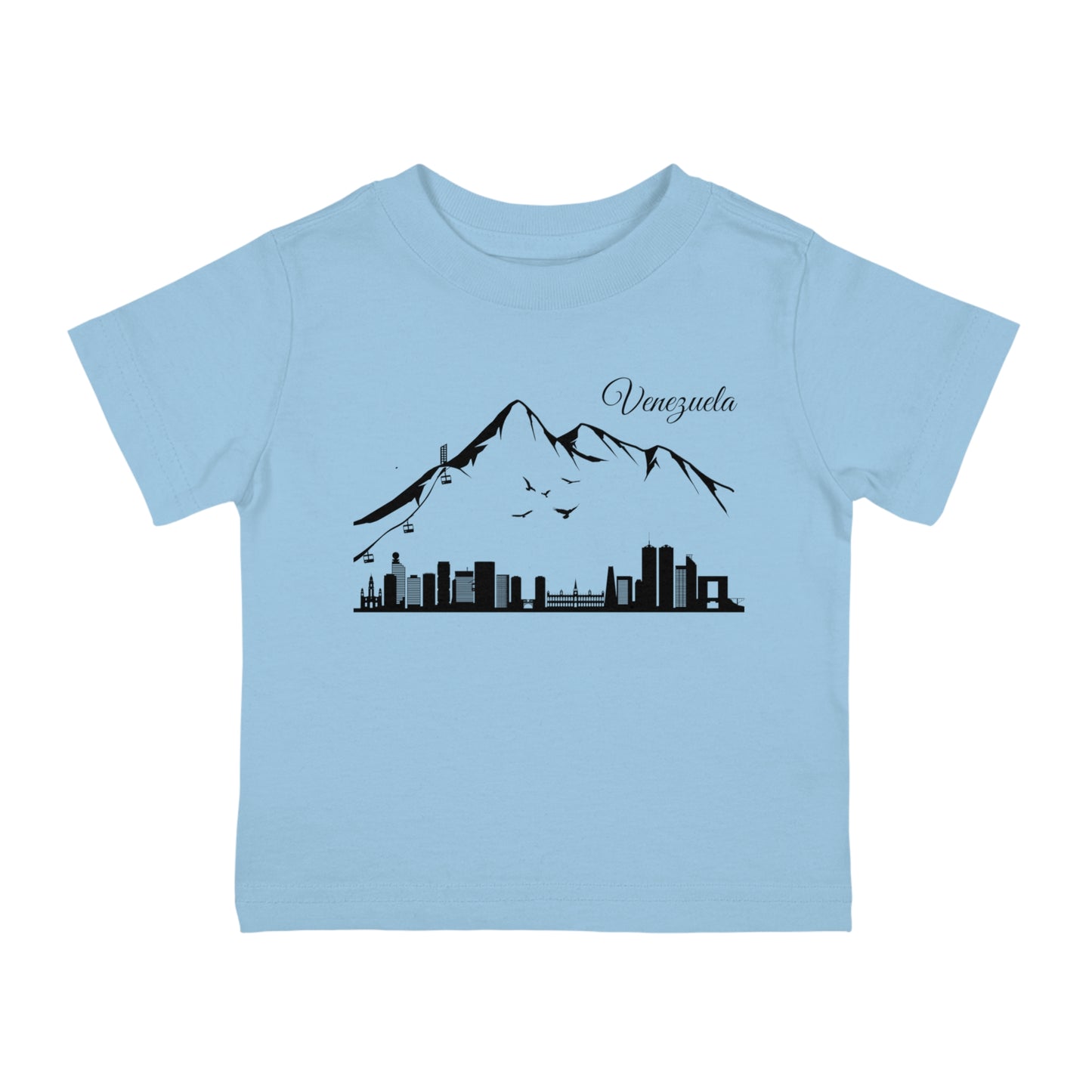Camiseta Infantil Jersey de Algodón - Silueta de Caracas