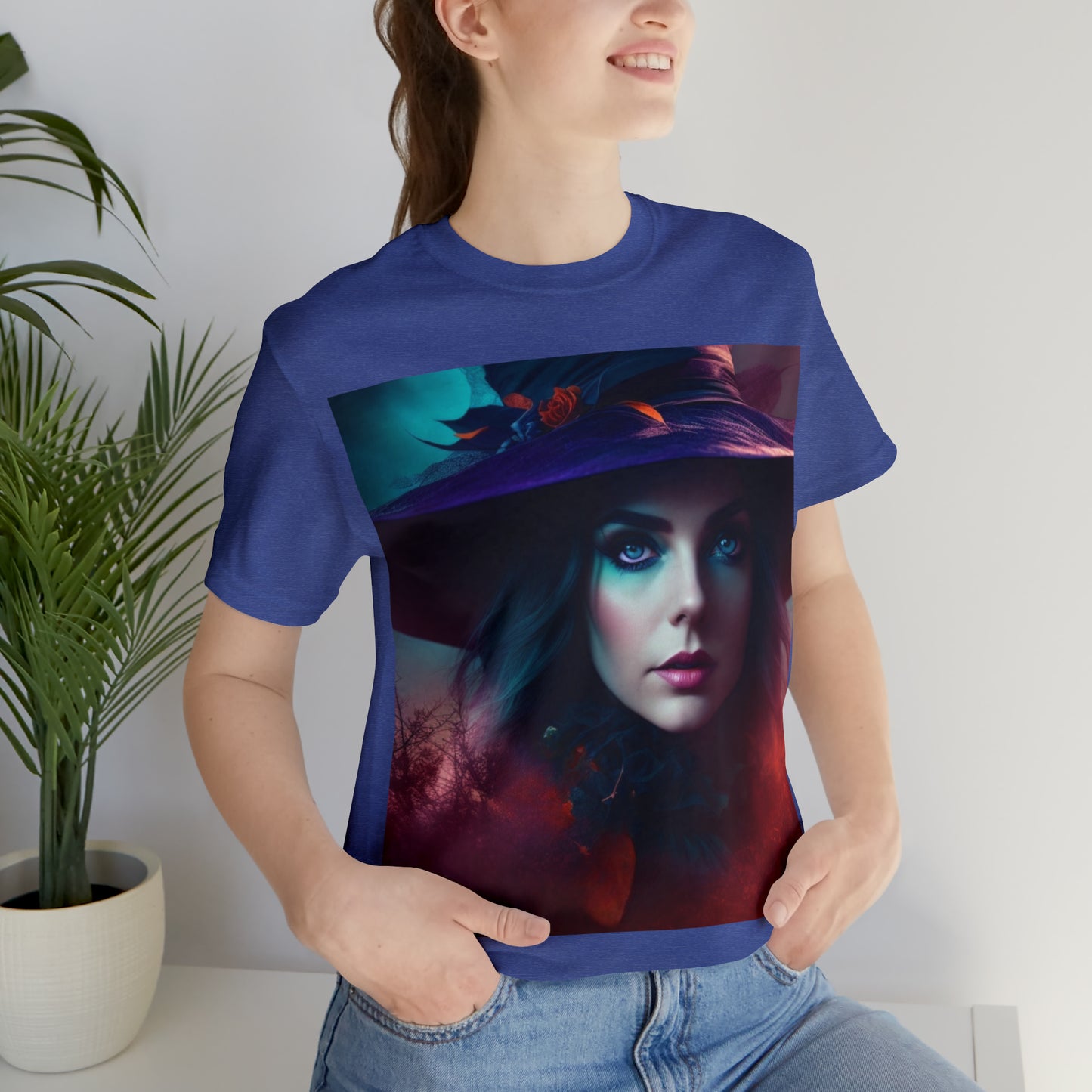 Camiseta de manga corta unisex Jersey - Halloween Witch AI - 08