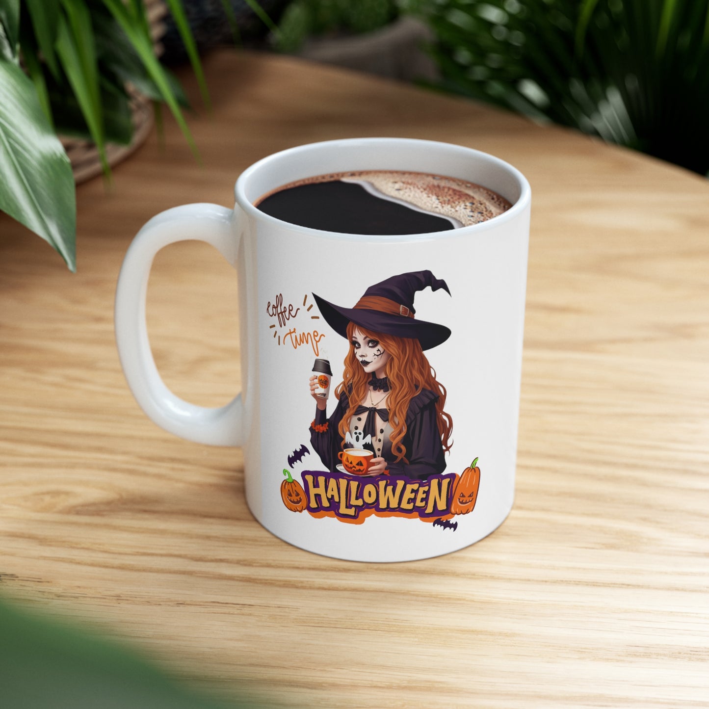 Mug en céramique 11oz - Sorcière d'Halloween - 04