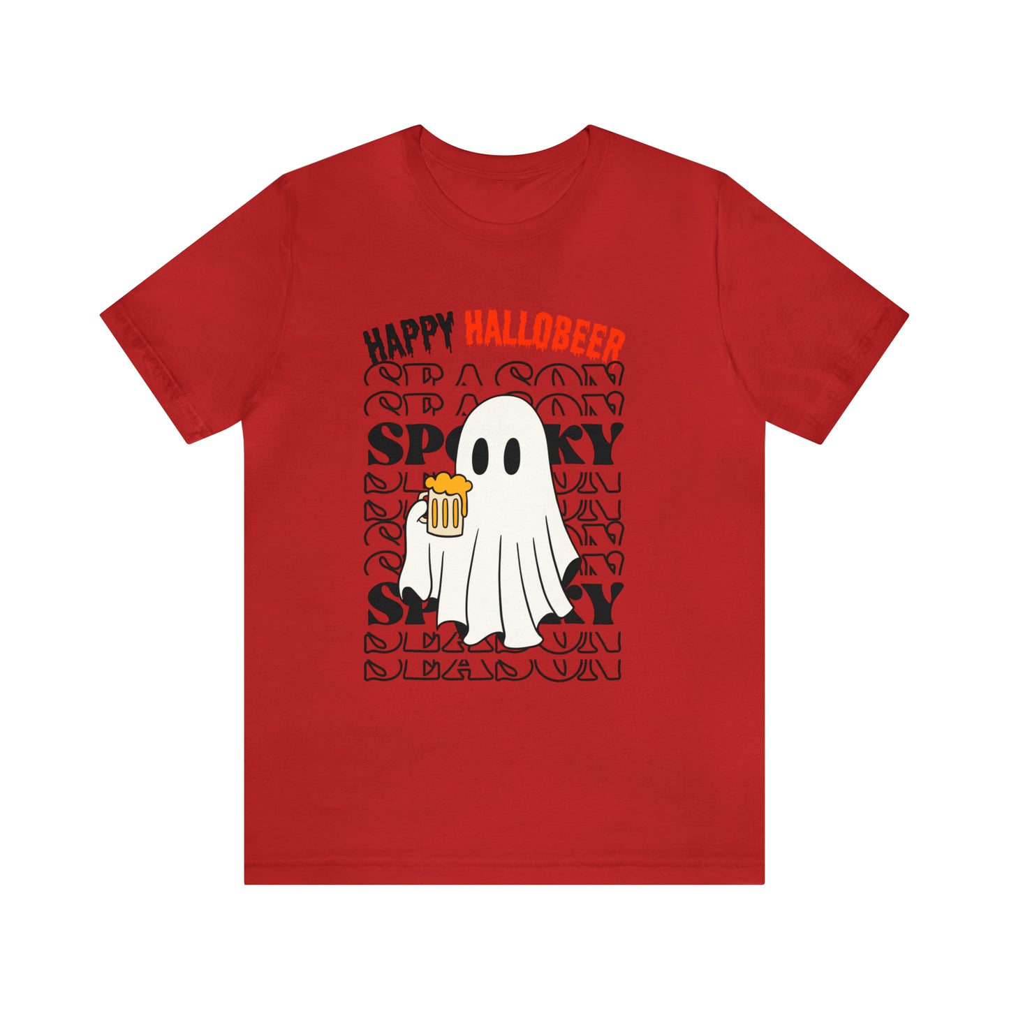 Tee-shirt à manches courtes en jersey unisexe - Halloween - Petit Fantôme - 01