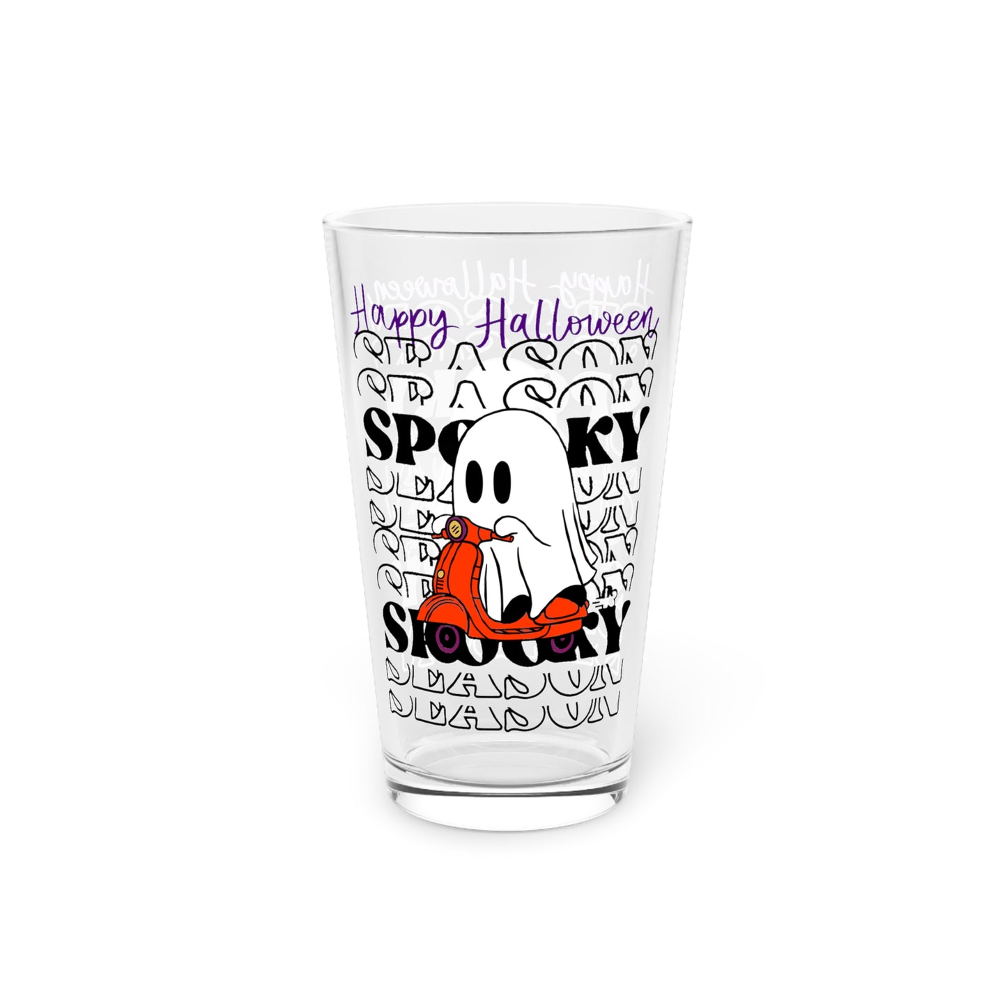 Vaso de pinta, 16 oz - Halloween - Pequeño fantasma - 09