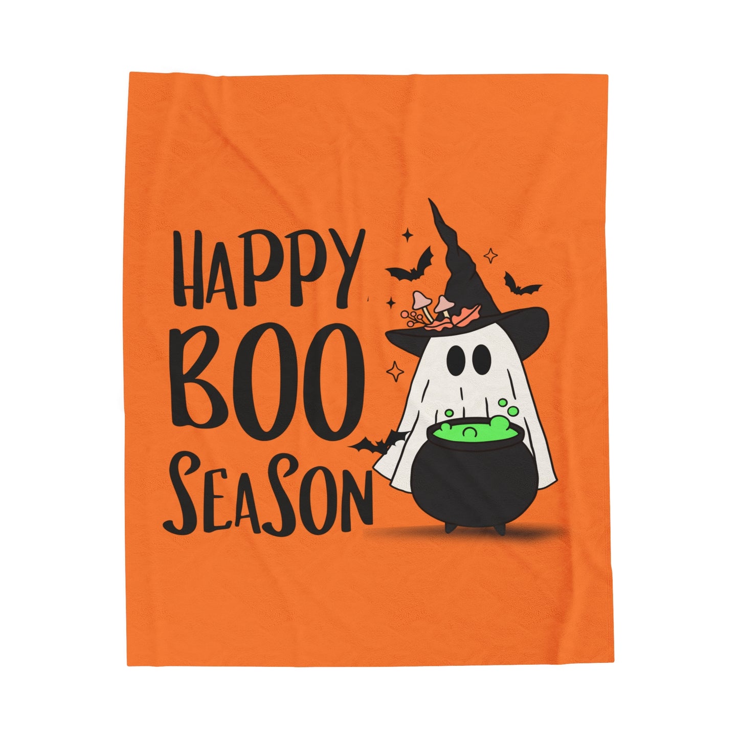 Velveteen Plush Blanket - Halloween - Little Ghost - 20-01