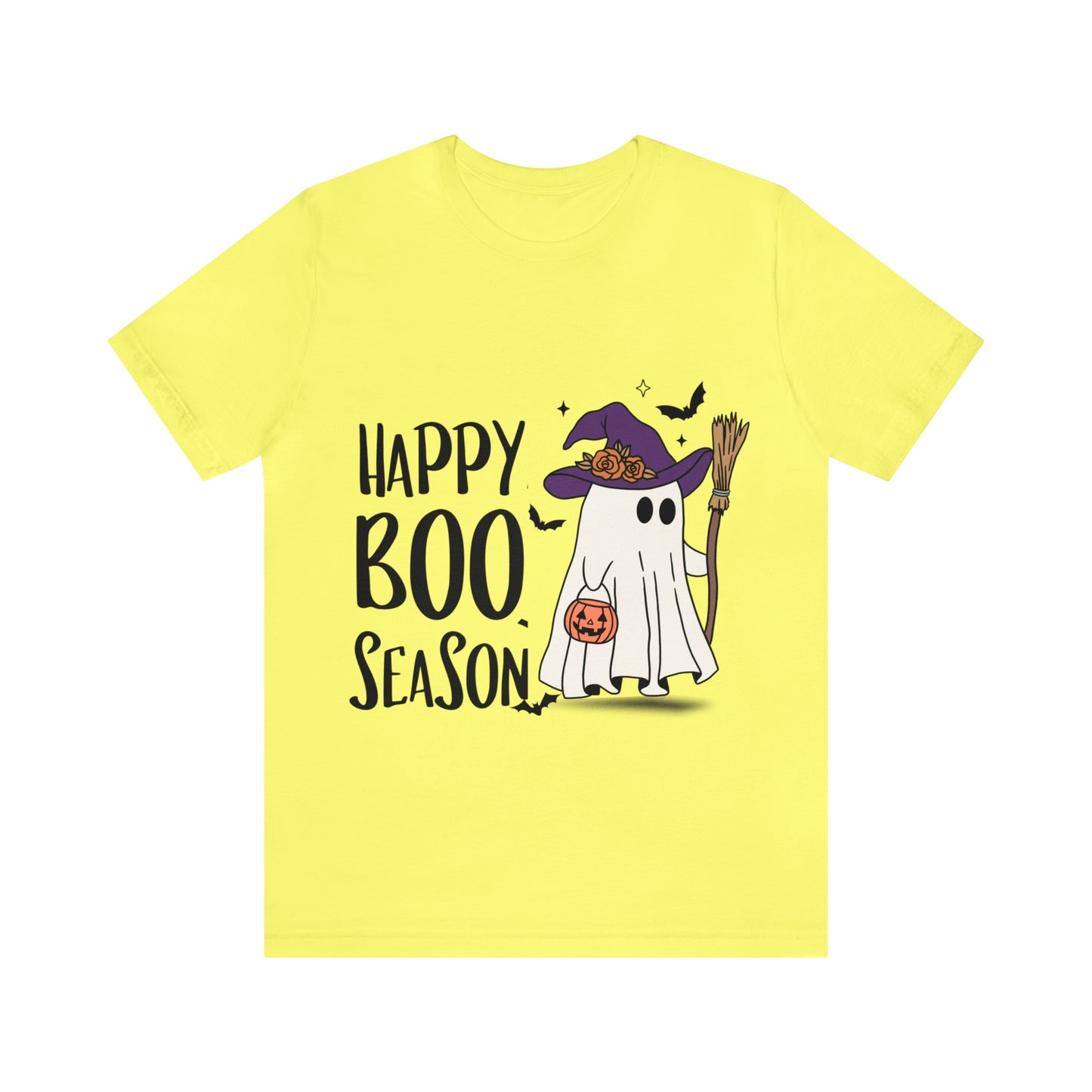 Tee-shirt à manches courtes en jersey unisexe - Halloween - Petit Fantôme - 21