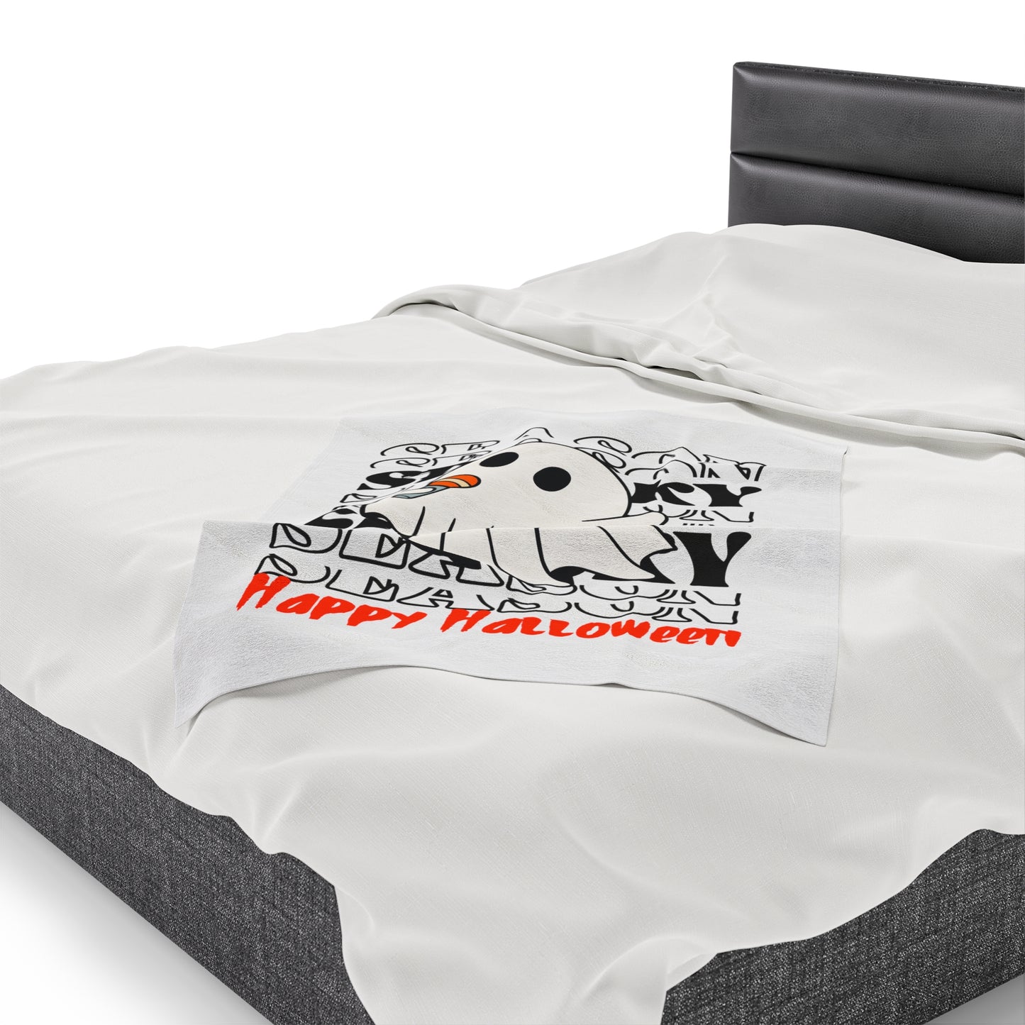 Couverture en peluche en velours - Halloween - Petit Fantôme - 06