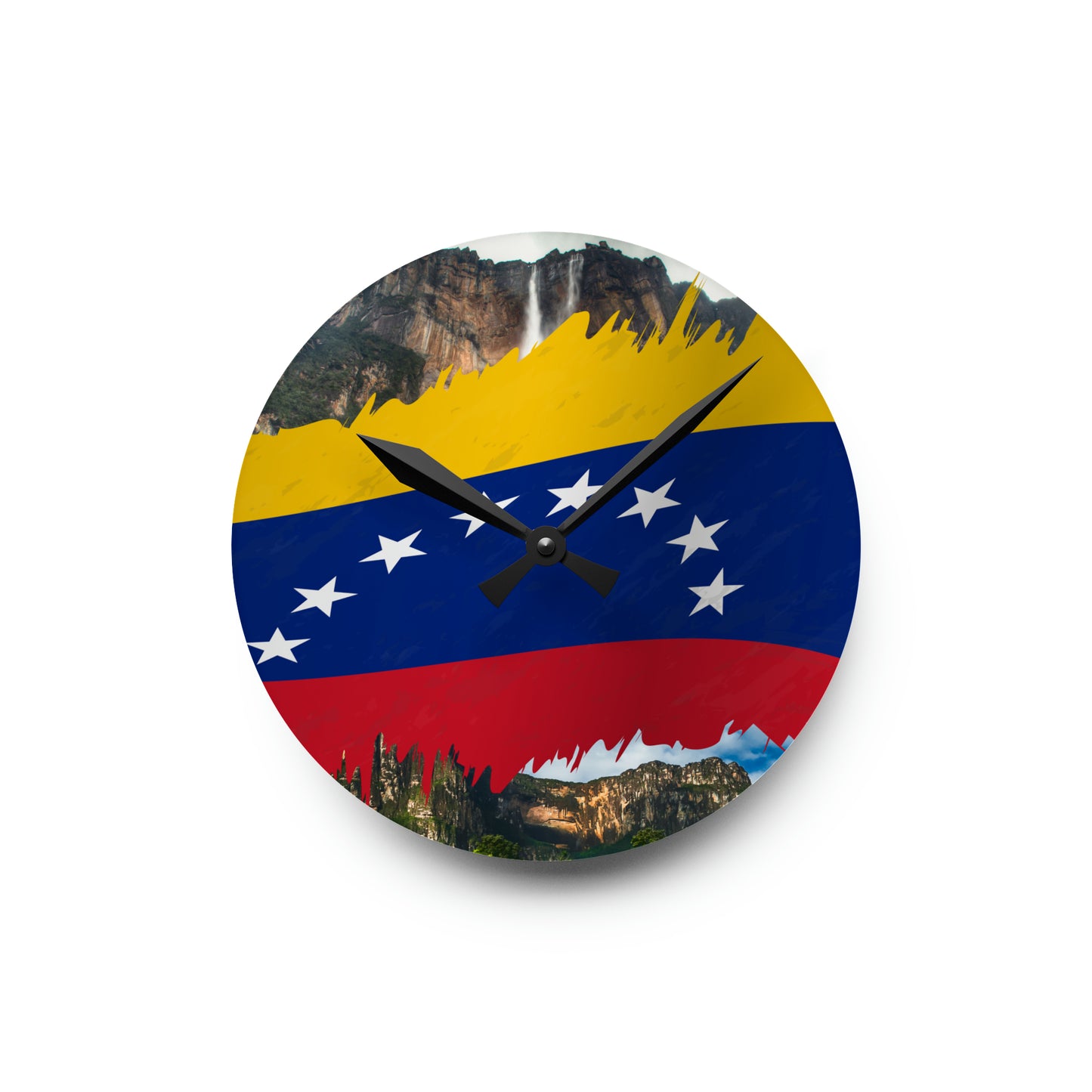 Acrylic Wall Clock - Venezuela's flag