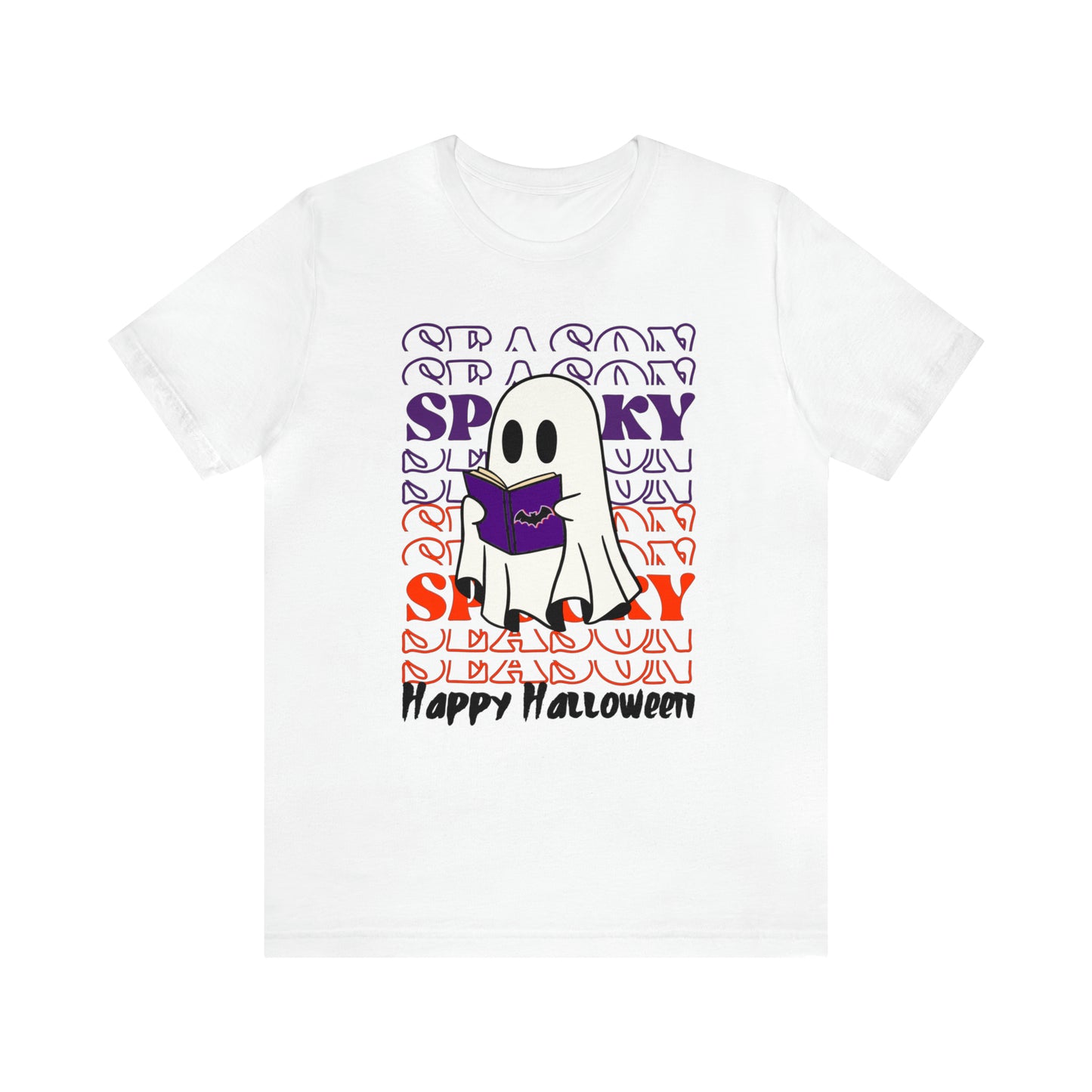 Tee-shirt à manches courtes en jersey unisexe - Halloween - Petit Fantôme - 07