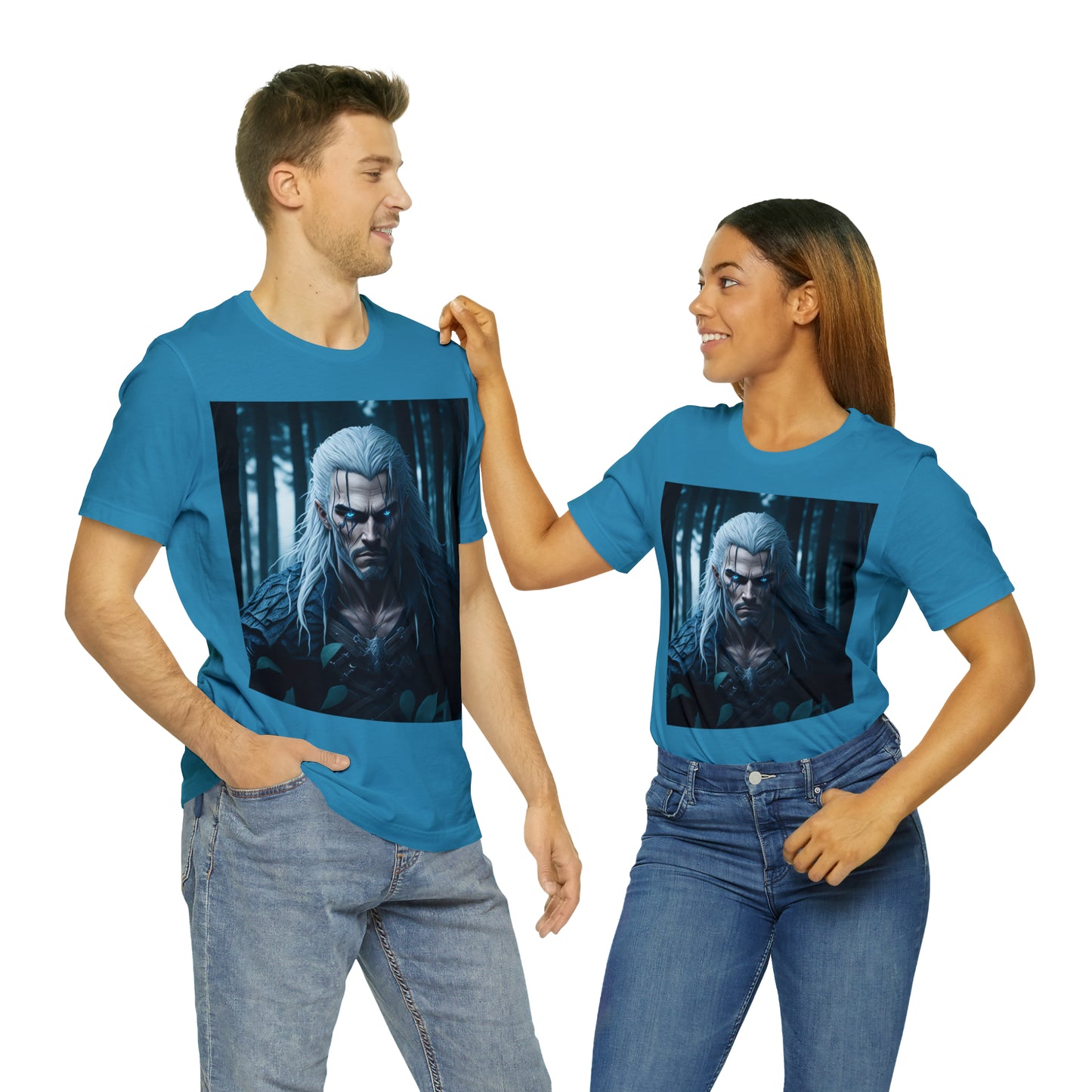 Camiseta de manga corta Unisex Jersey - Halloween Witch man AI - 02