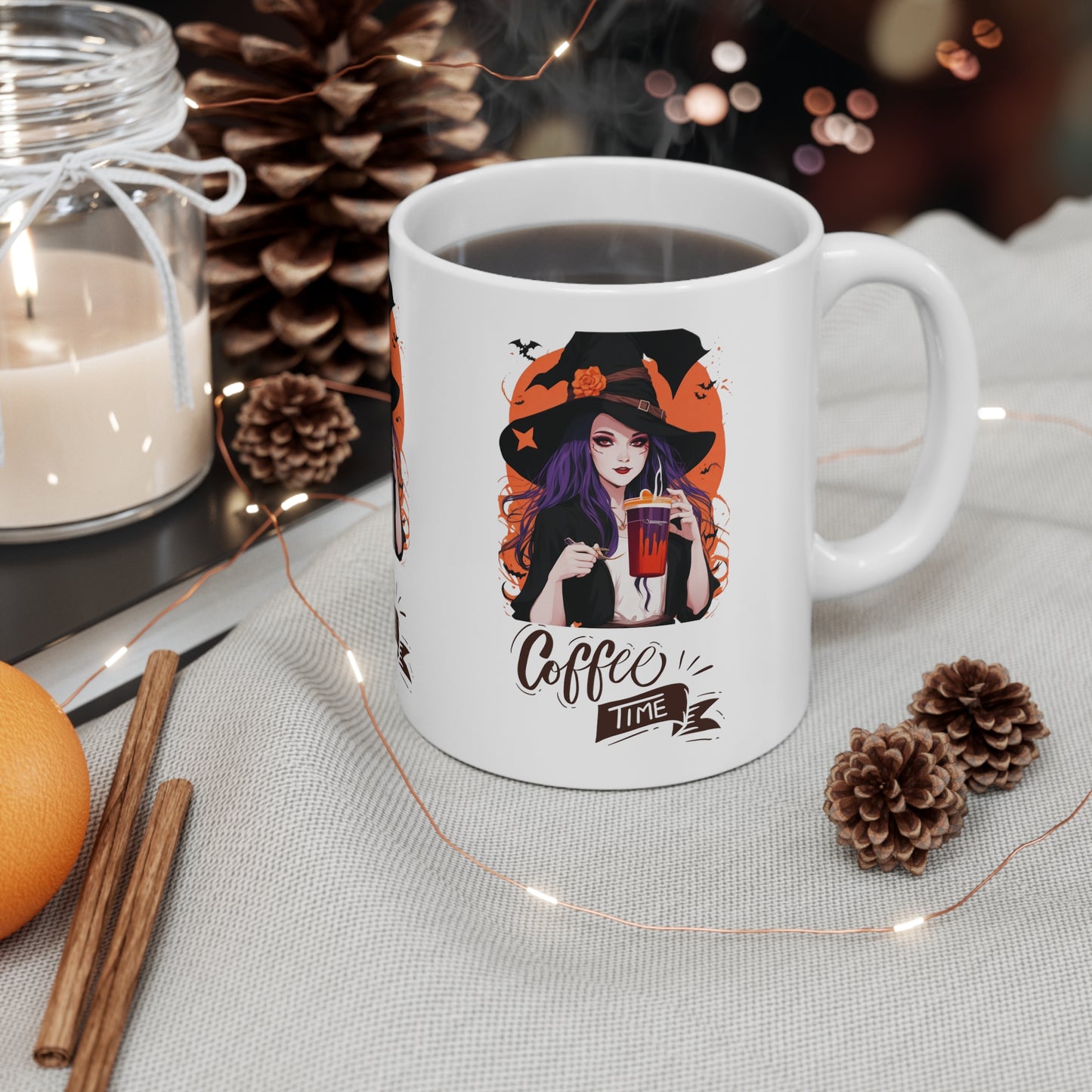 Mug en céramique 11oz - Sorcière d'Halloween - 03