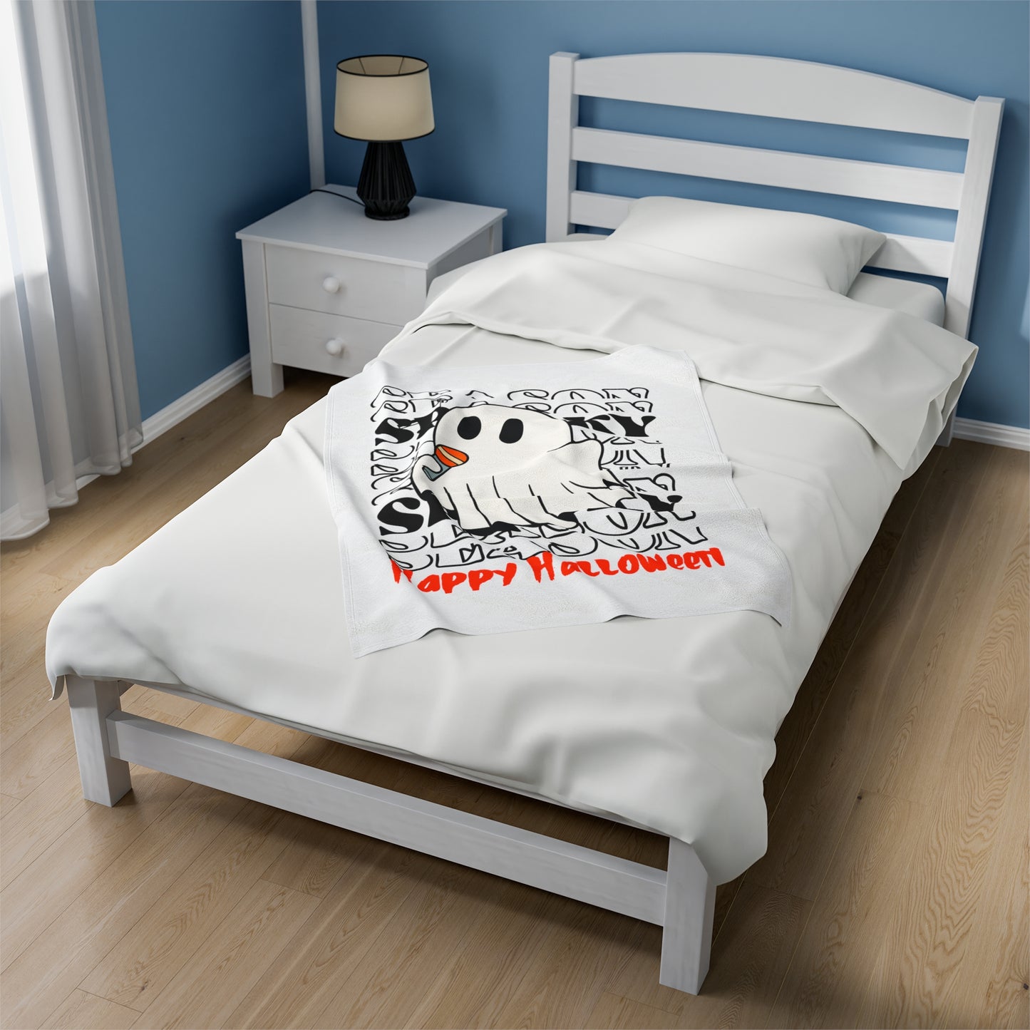Couverture en peluche en velours - Halloween - Petit Fantôme - 06