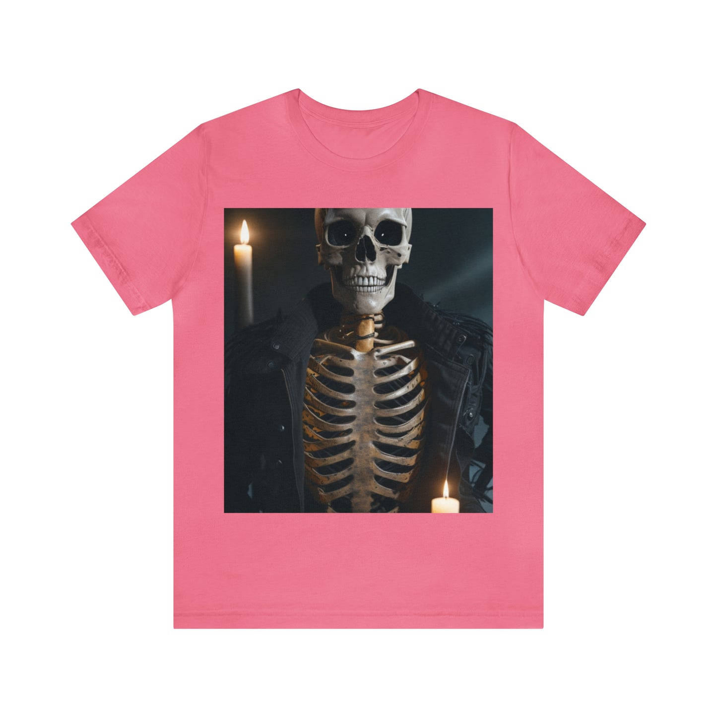 Unisex Jersey Short Sleeve Tee - Halloween Skeleton man AI - 03