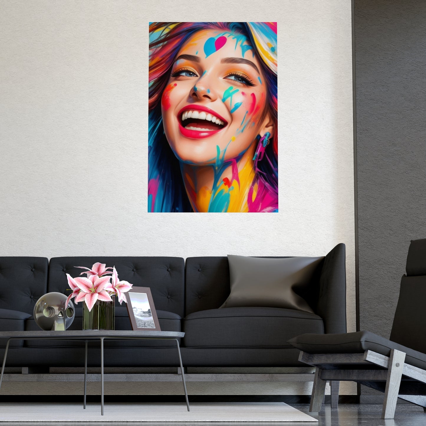 Posters - Colorful and happy face - Vertical Matte Posters - 01