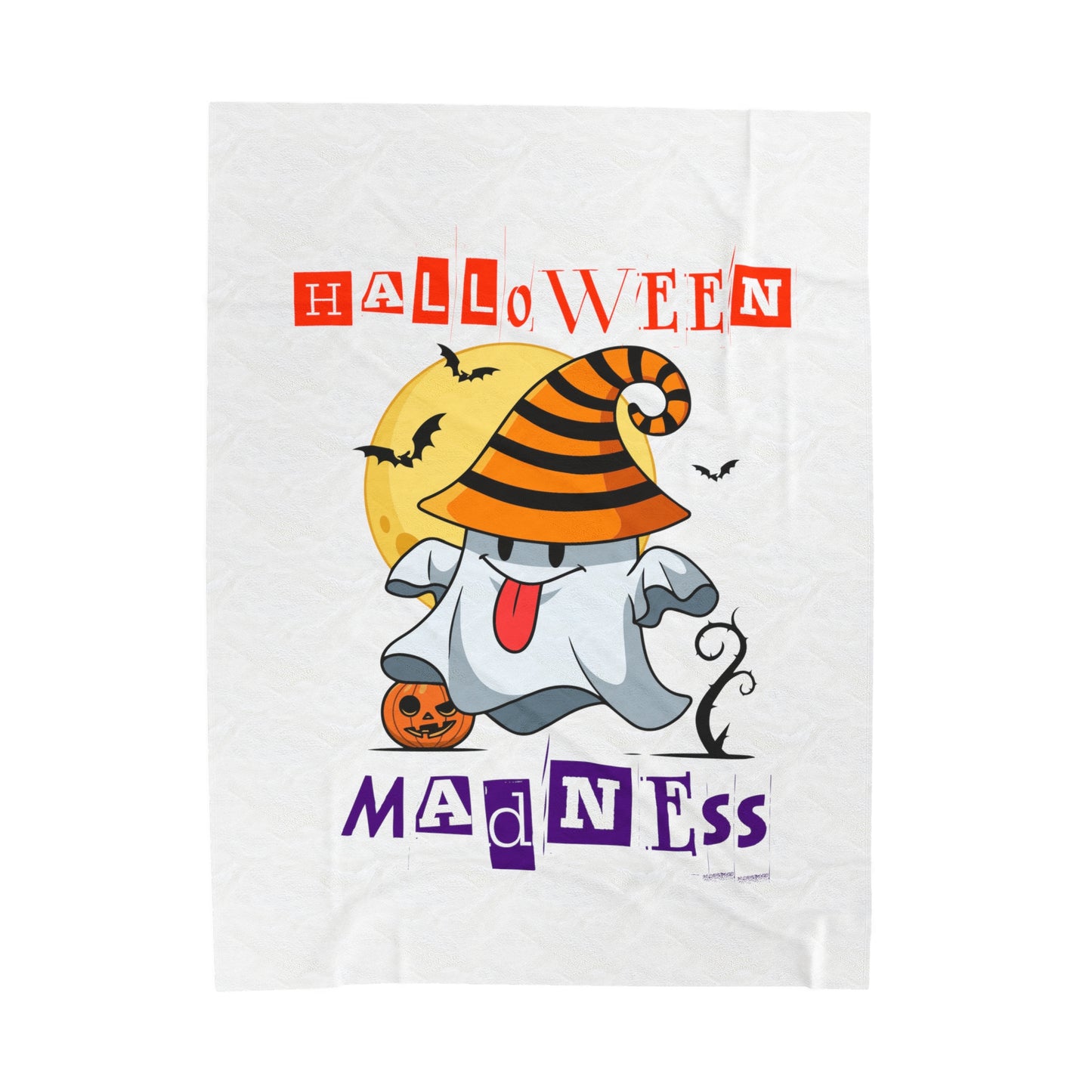 Manta de Felpa de Pana - Halloween - Pequeño Fantasma - 04