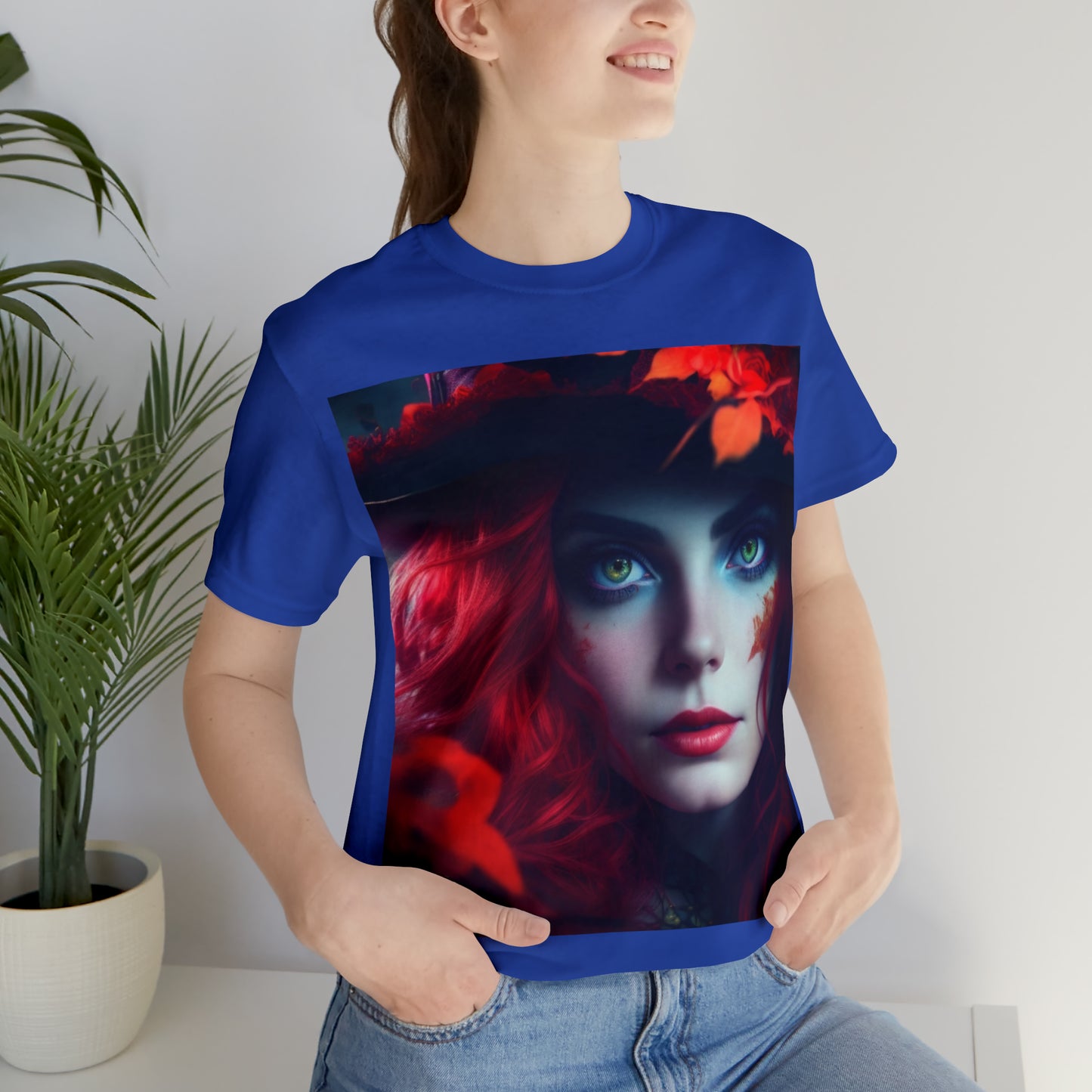 Camiseta de manga corta unisex Jersey - Halloween Witch AI - 04