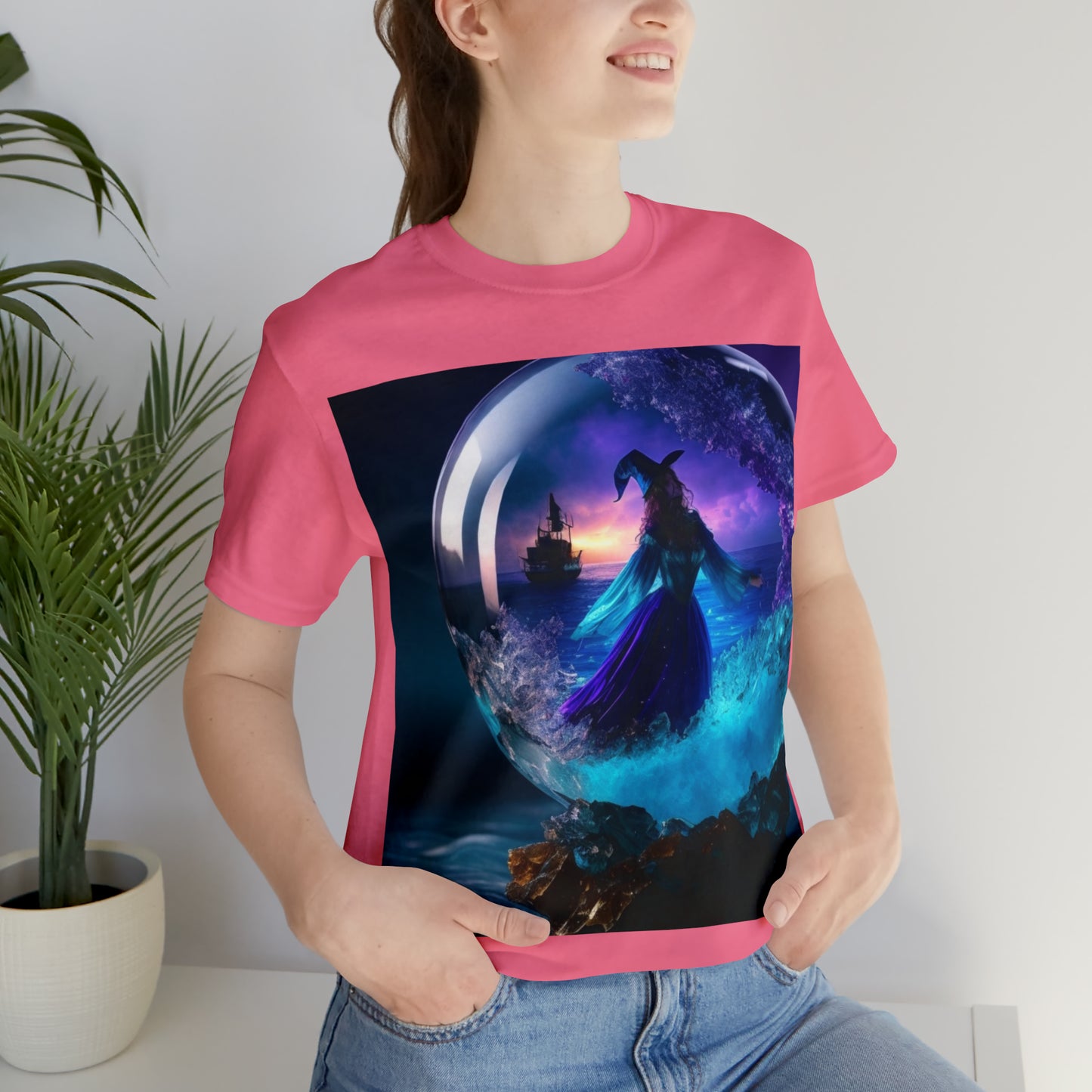 Camiseta de manga corta unisex Jersey - Halloween Witch AI - 01