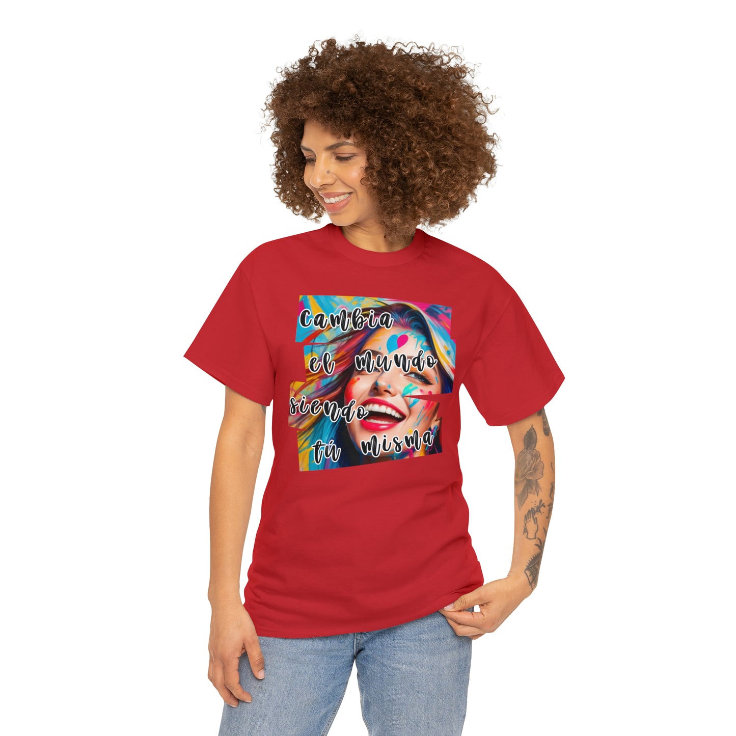 Camiseta unisex de algodón pesado - Amor y libertad - 01
