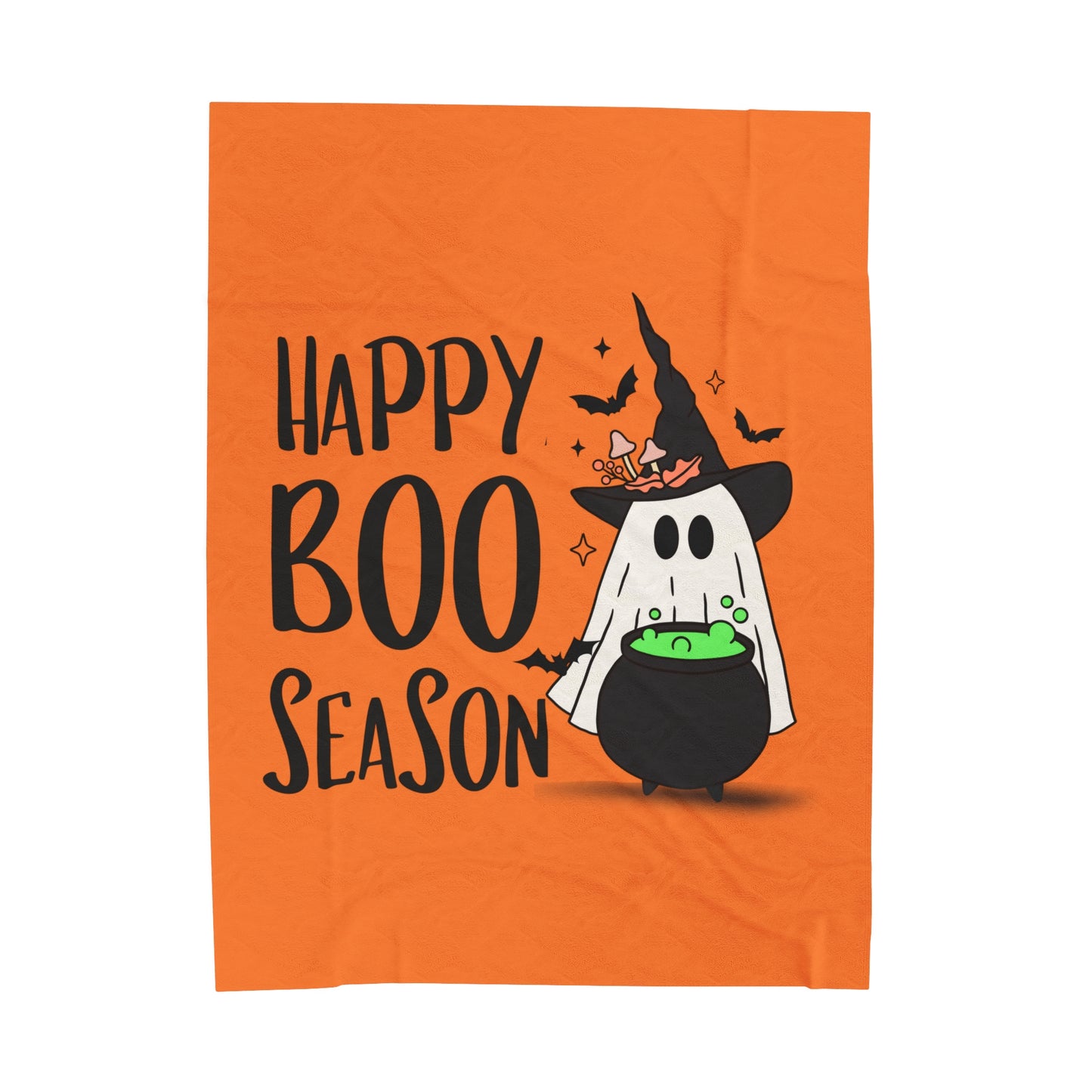 Velveteen Plush Blanket - Halloween - Little Ghost - 20-01