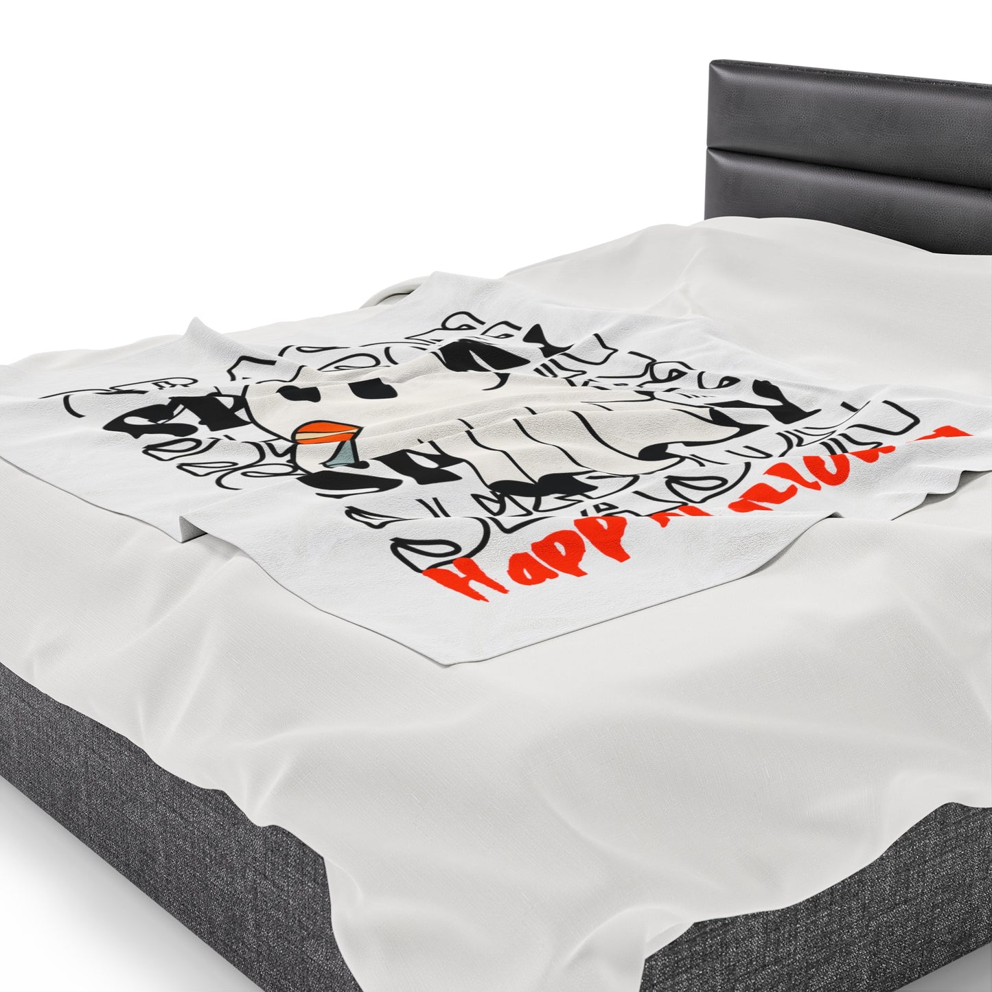 Couverture en peluche en velours - Halloween - Petit Fantôme - 06