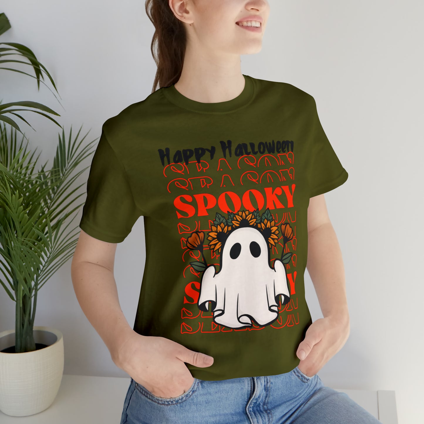 Camiseta de manga corta Unisex Jersey - Halloween - Pequeño Fantasma - 11