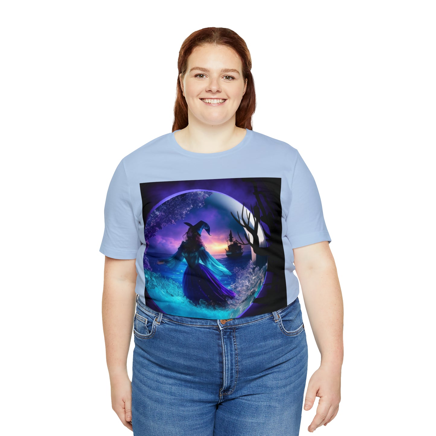 Camiseta de manga corta unisex Jersey - Halloween Witch AI - 02