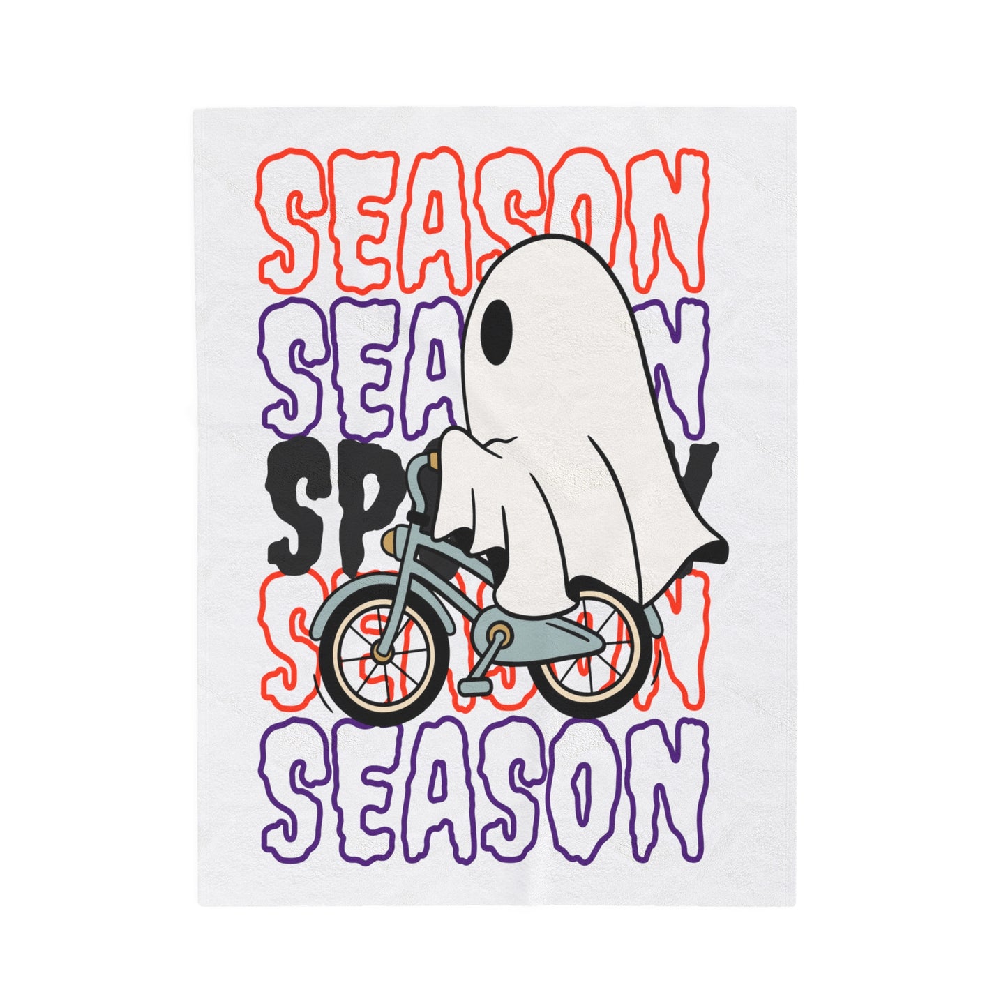 Couverture en Peluche en Velours - Halloween - Petit Fantôme - 18
