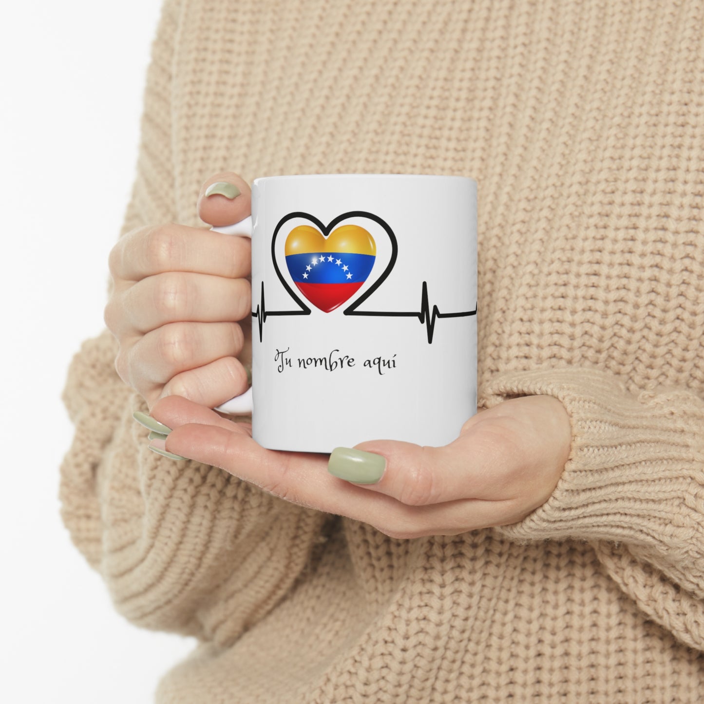 Taza de Cerámica 11 oz - Personalizada - Bandera de Venezuela