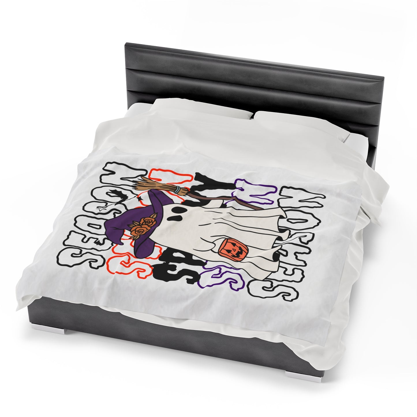 Couverture Peluche Velours - Halloween - Petit Fantôme - 13