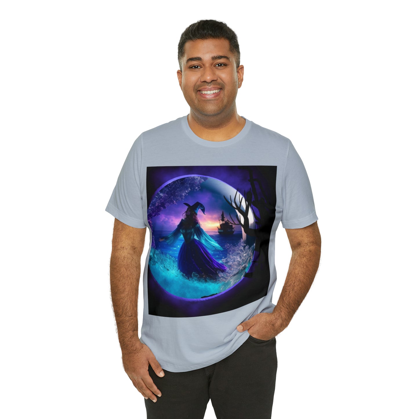 Camiseta de manga corta unisex Jersey - Halloween Witch AI - 02