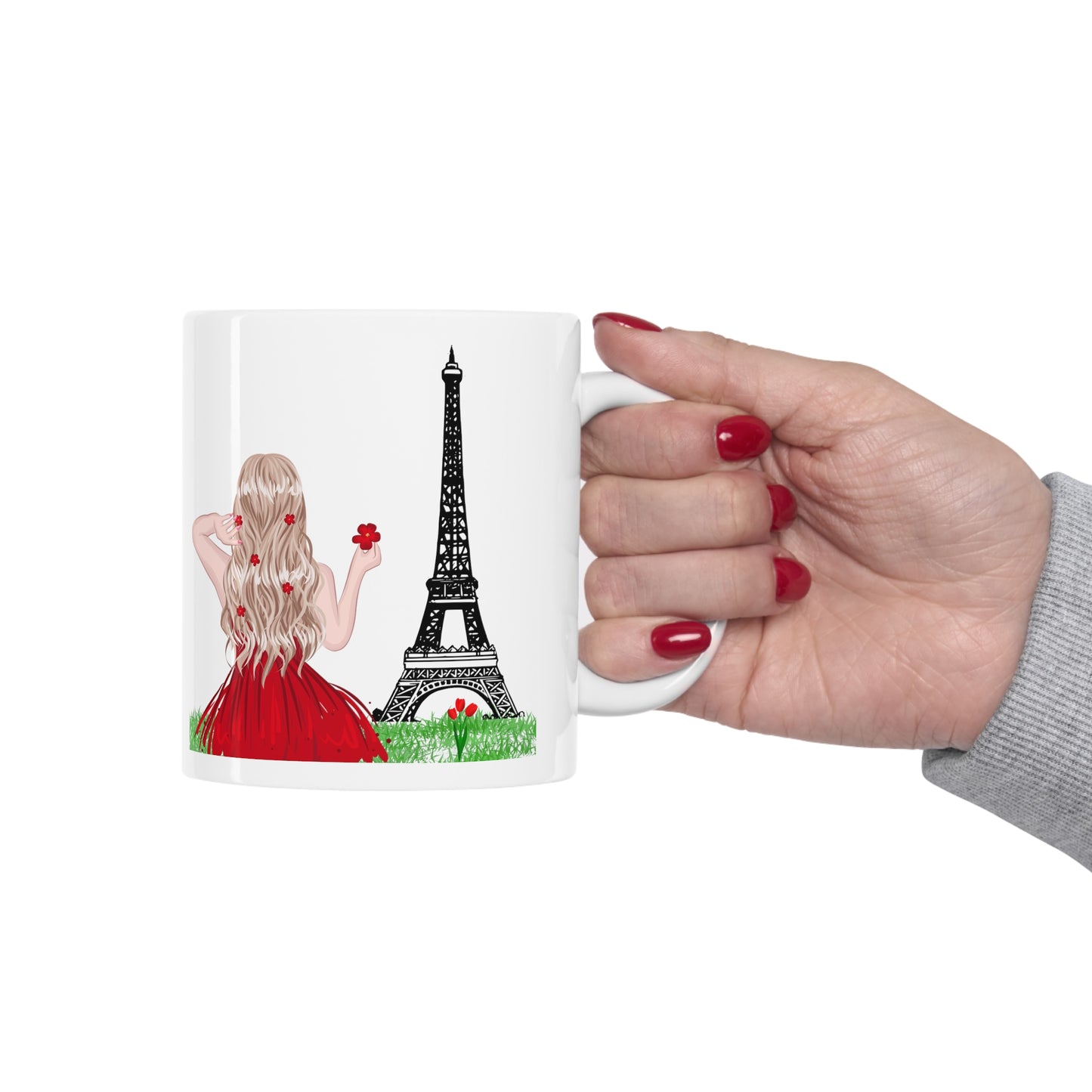 Ceramic Mug 11oz - Girl in Paris