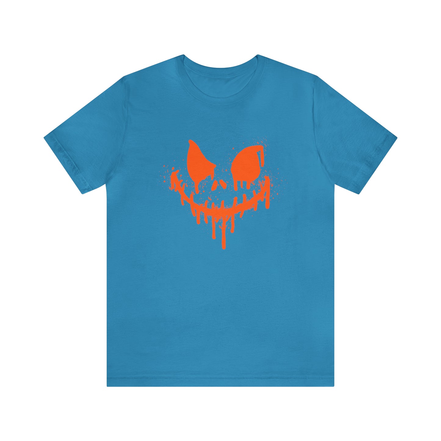 Camiseta de manga corta Unisex Jersey - Cara de terror de Halloween - 01