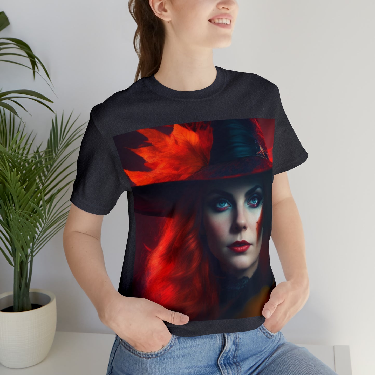 Camiseta de manga corta unisex Jersey - Halloween Witch AI - 03