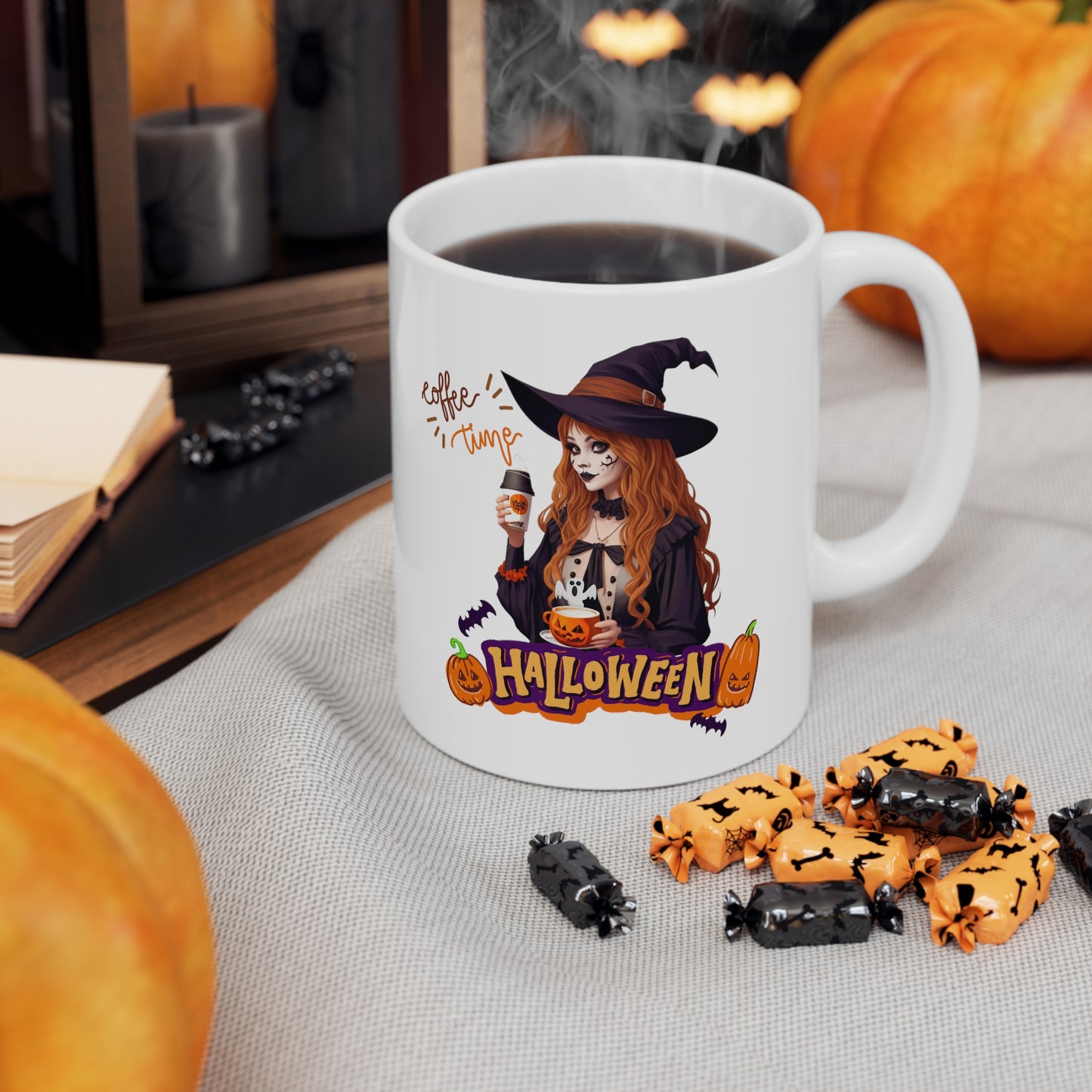 Mug en céramique 11oz - Sorcière d'Halloween - 04