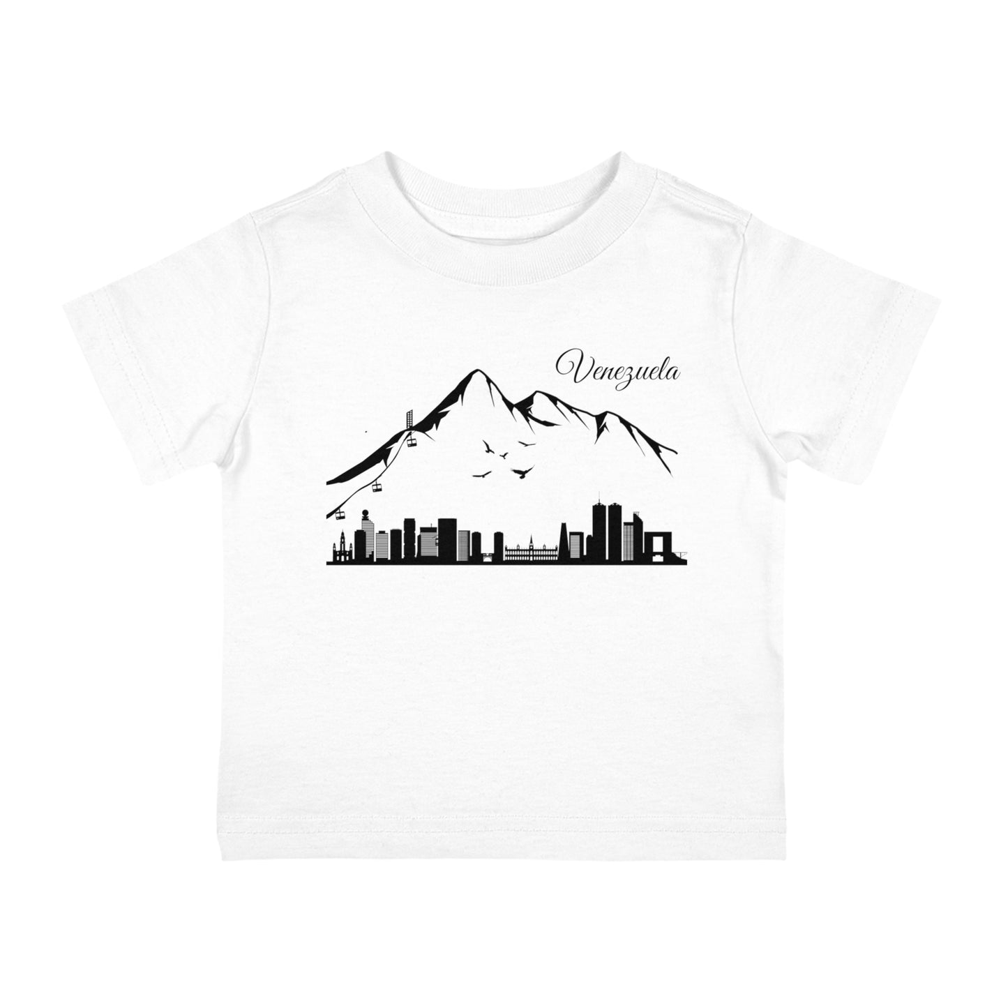 Camiseta Infantil Jersey de Algodón - Silueta de Caracas