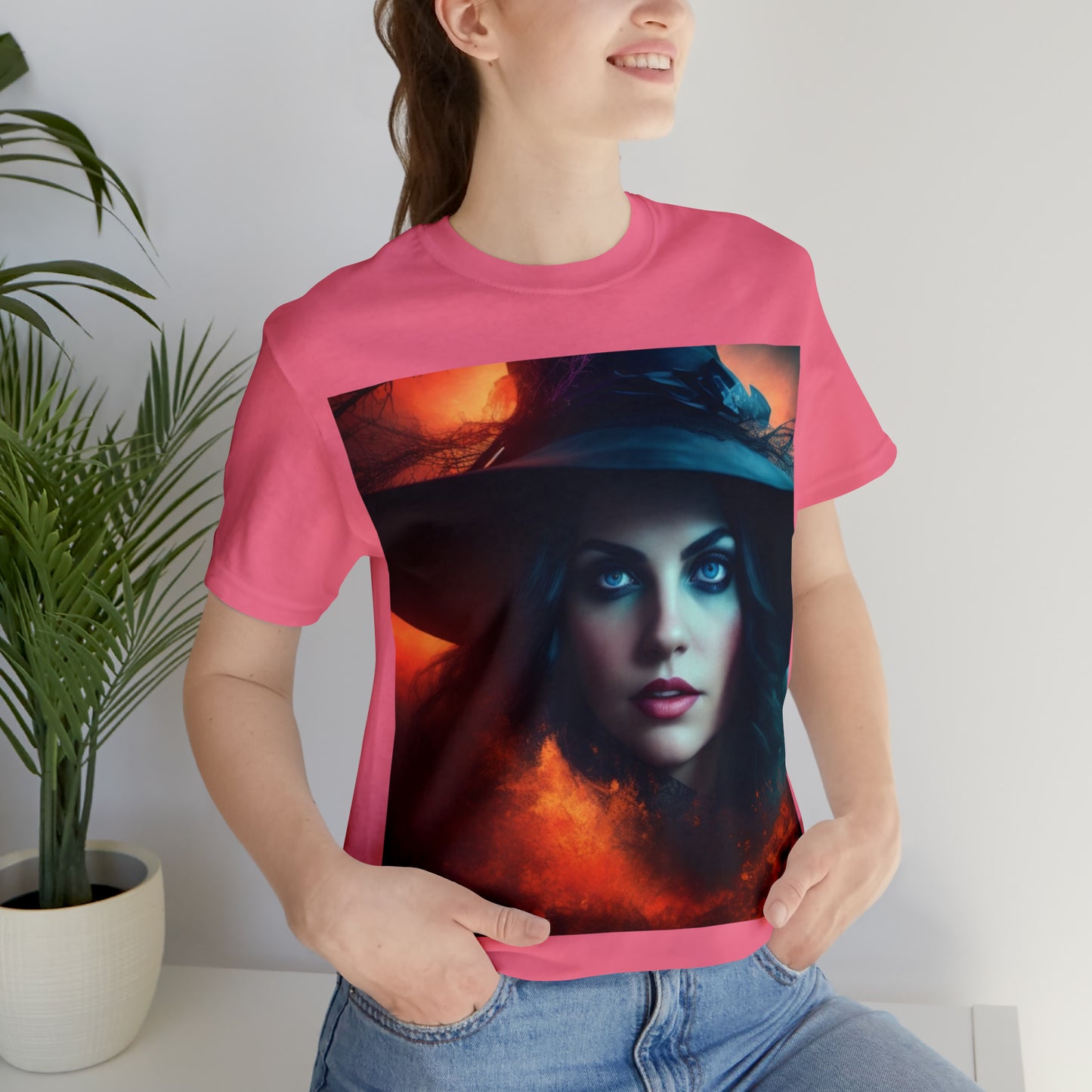 Camiseta de manga corta unisex Jersey - Halloween Witch AI - 07