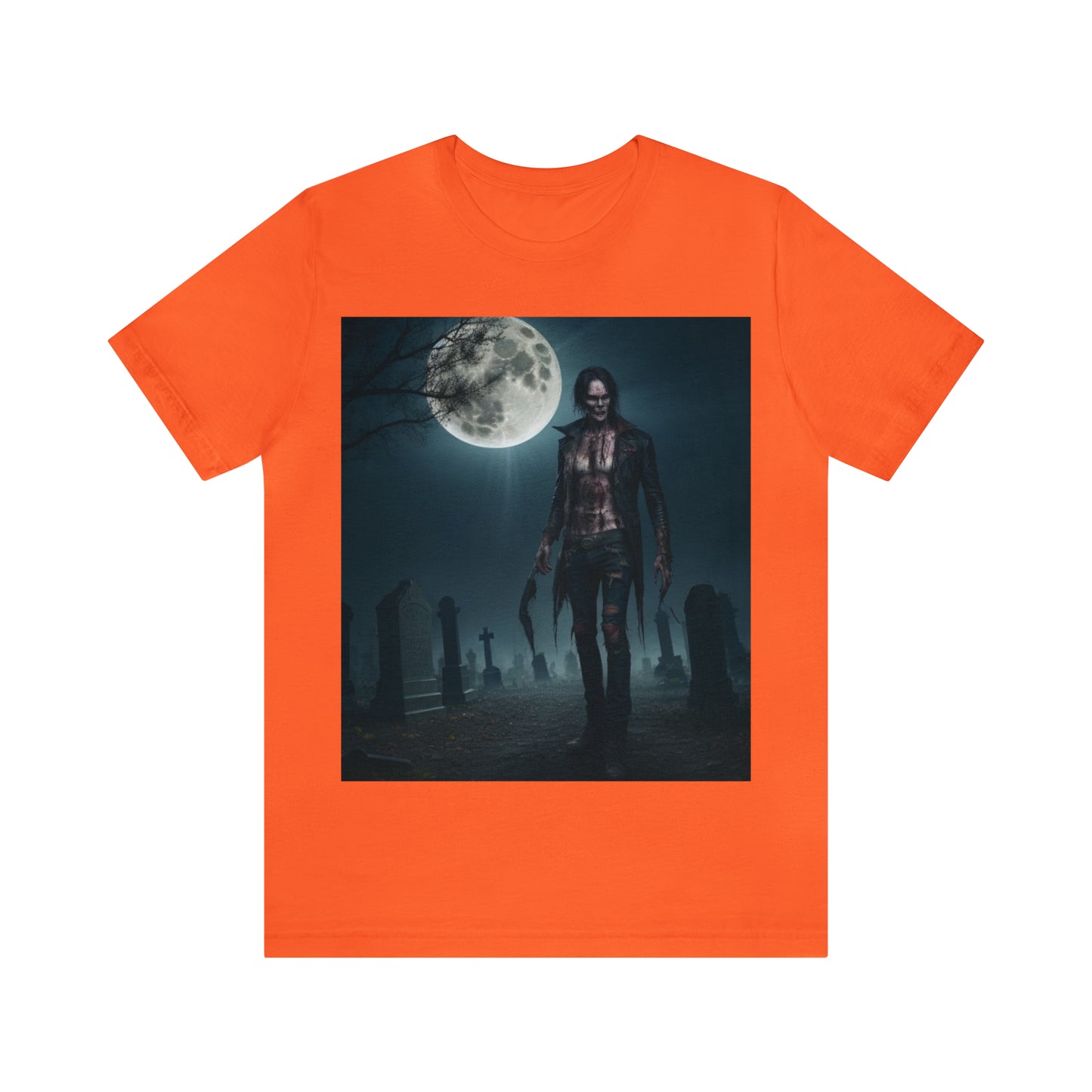 Camiseta de manga corta Unisex Jersey - Halloween Skeleton man AI - 04