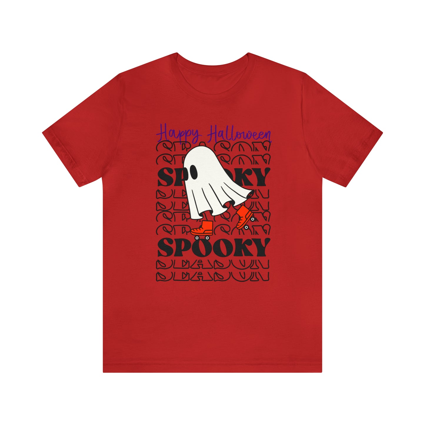 Tee-shirt à manches courtes en jersey unisexe - Halloween - Petit Fantôme - 10