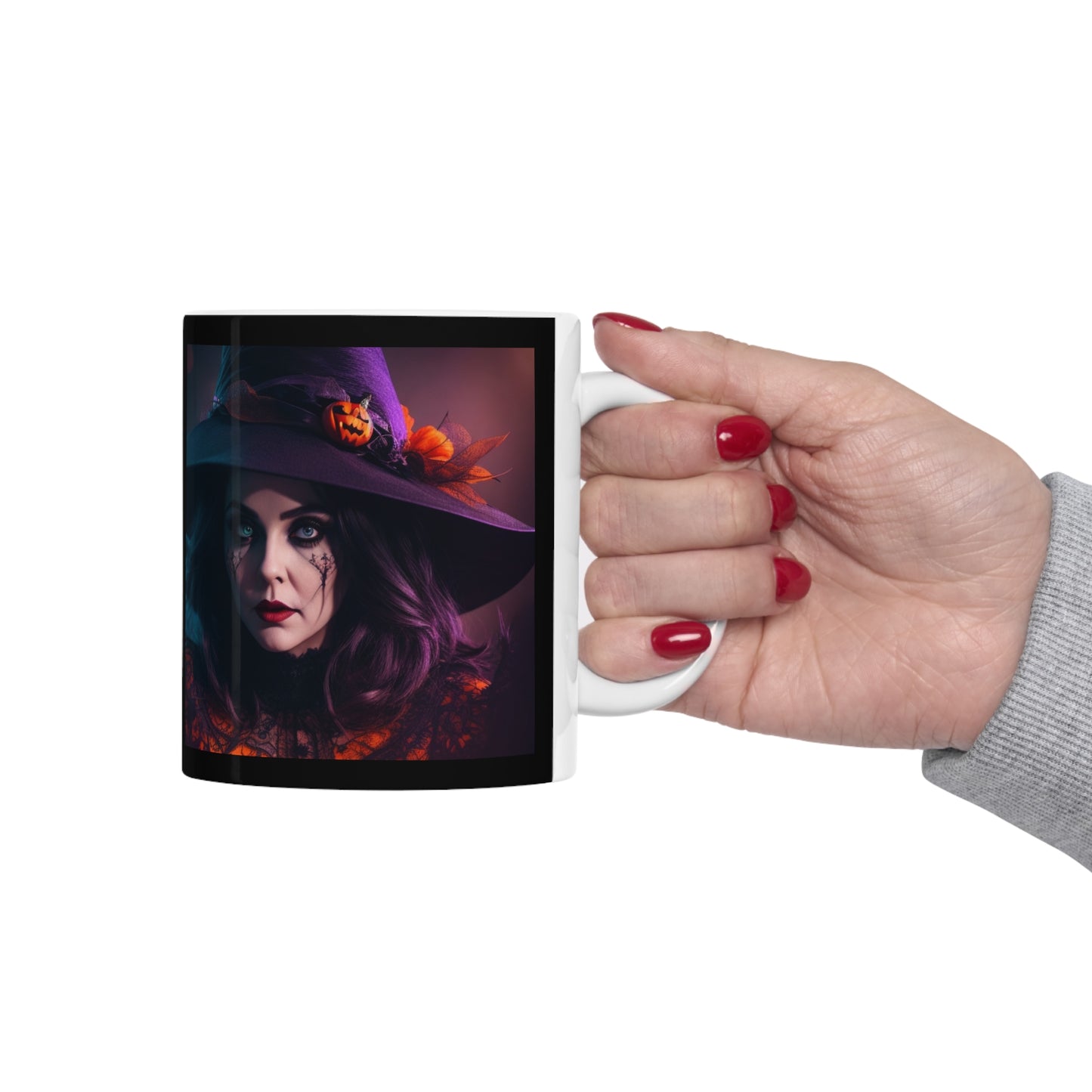 Taza de Cerámica 11oz - Bruja de Halloween AI - 05
