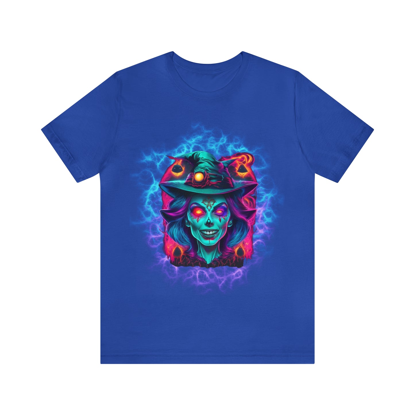 Camiseta de manga corta unisex Jersey - Calaveras de brujas de Halloween - 05