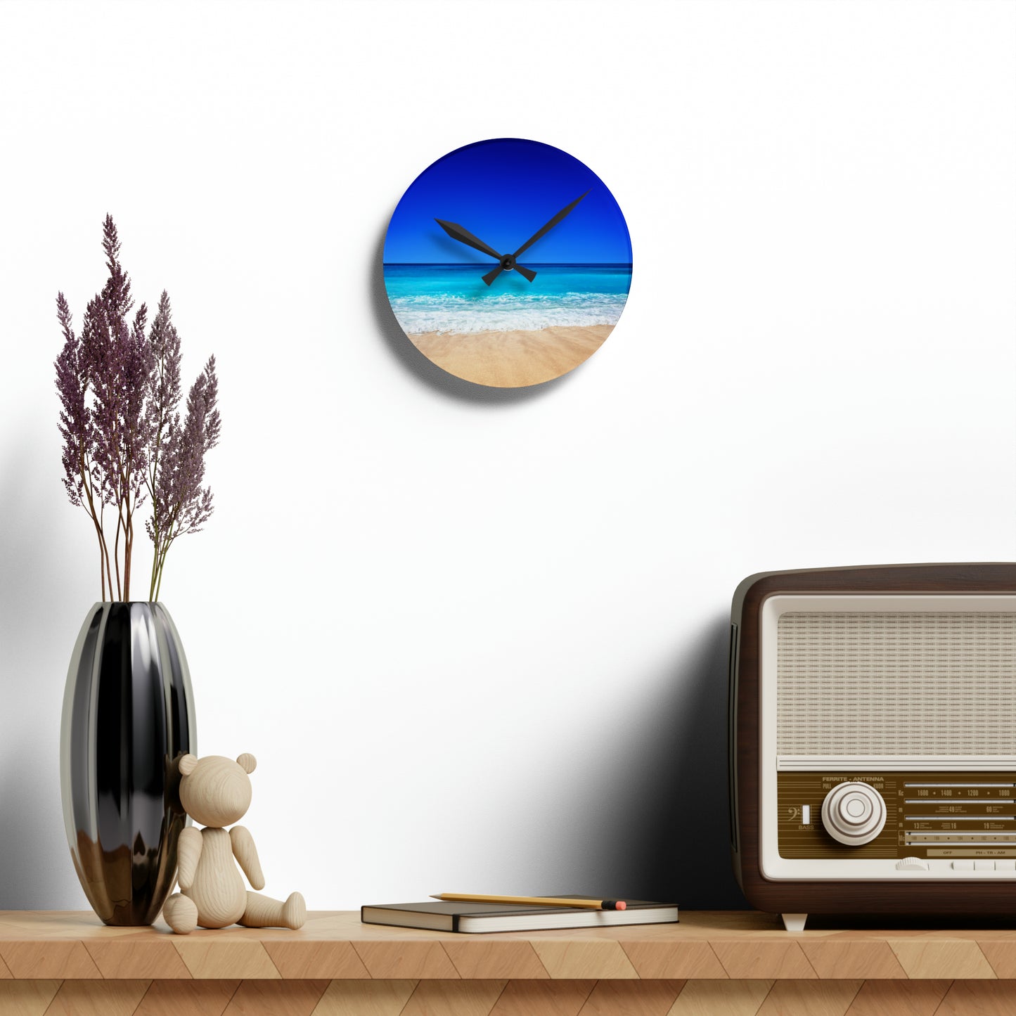 Reloj de pared acrílico - Playa