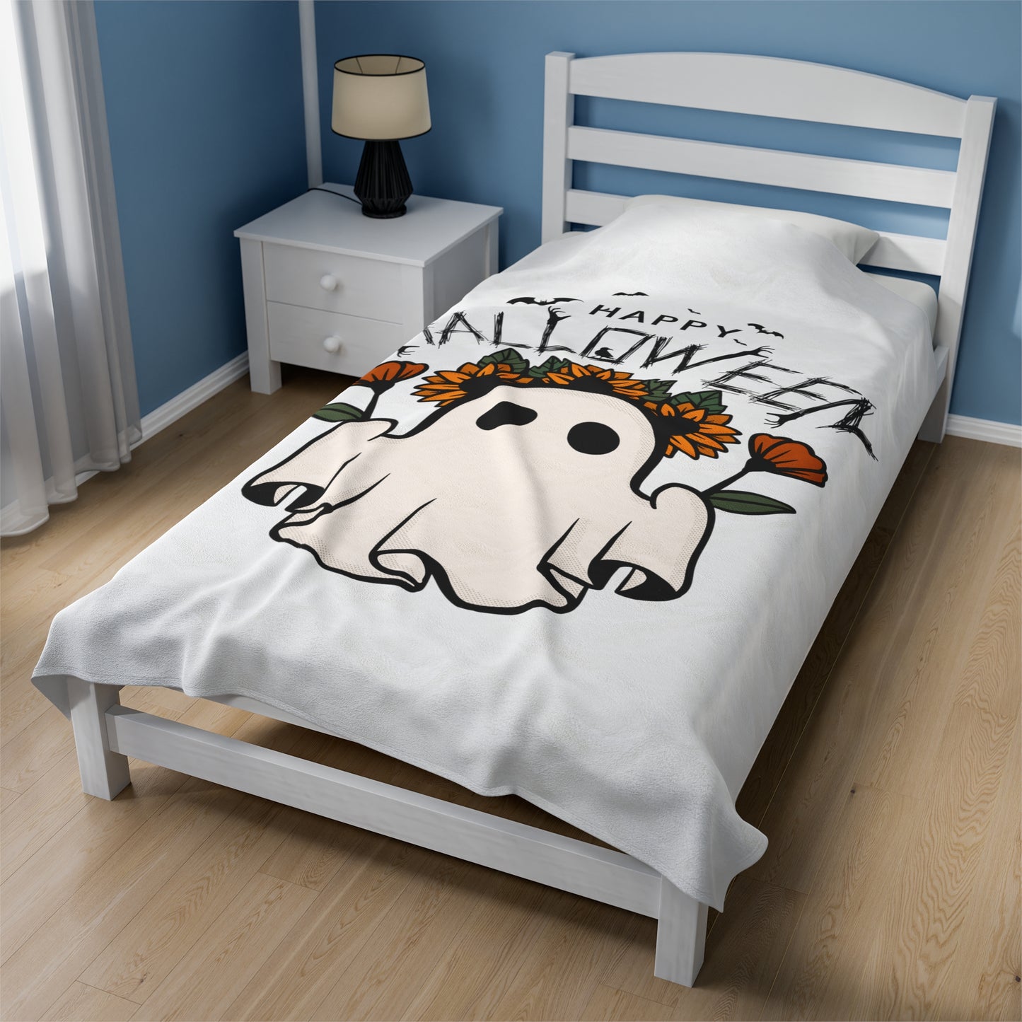 Couverture en peluche en velours - Halloween - Petit Fantôme - 03